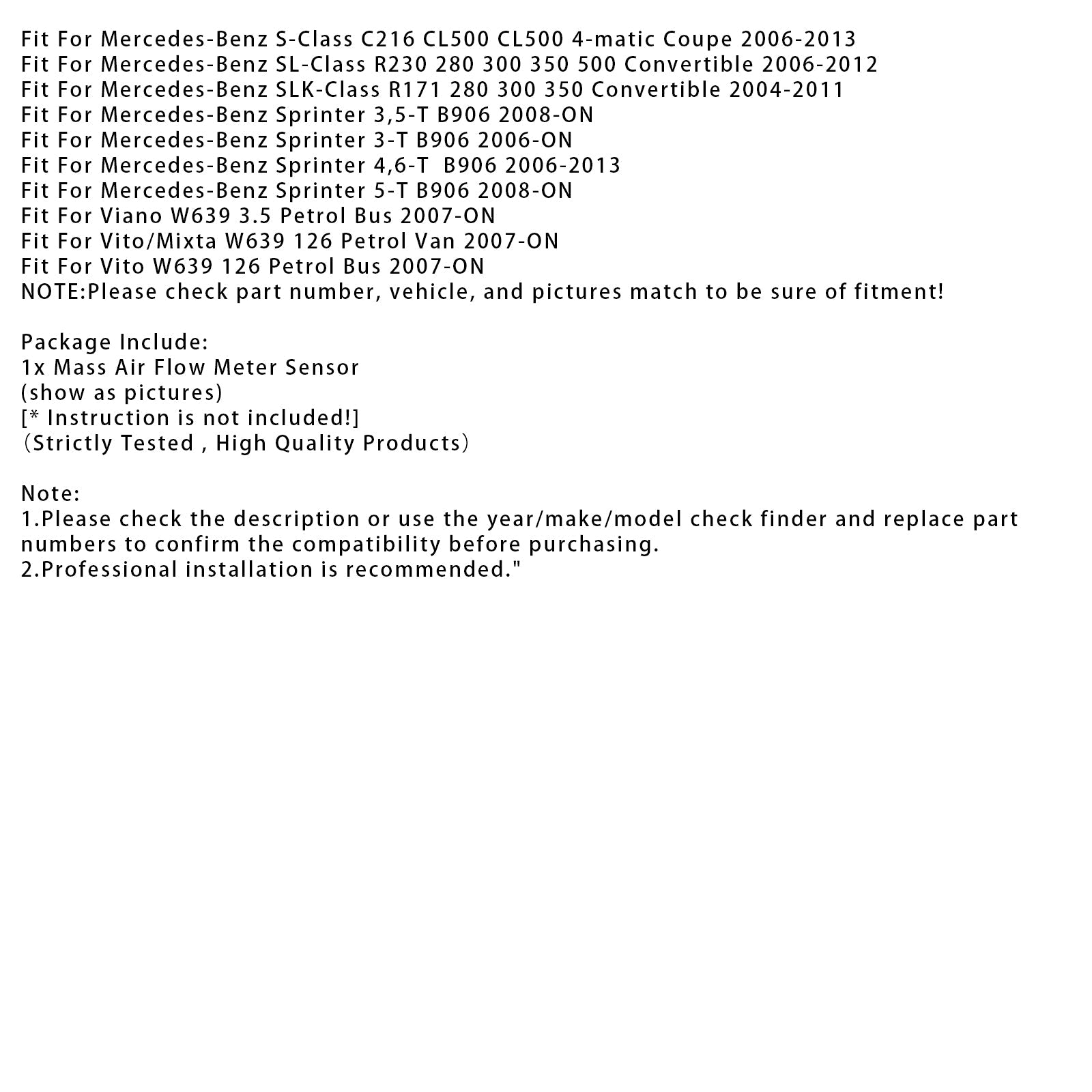 Sensore del misuratore di portata d'massa d'aria per Mercedes-Benz E350 C280 C350 ML350 0280218173