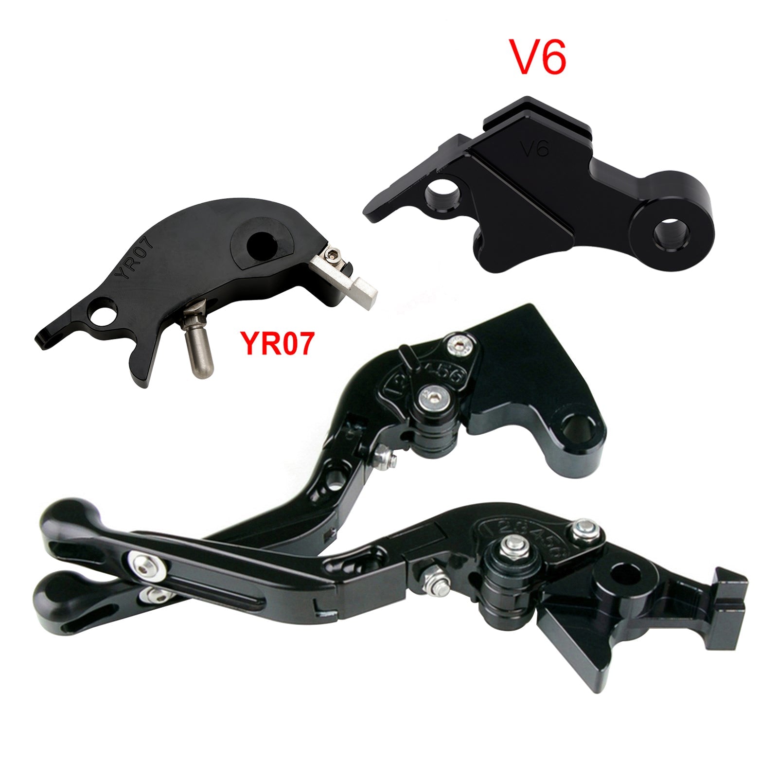 Levier de frein et d'embrayage réglable compatible avec YAMAHA XSR900 XSR900GP MT-09 MT-09SP 24-25