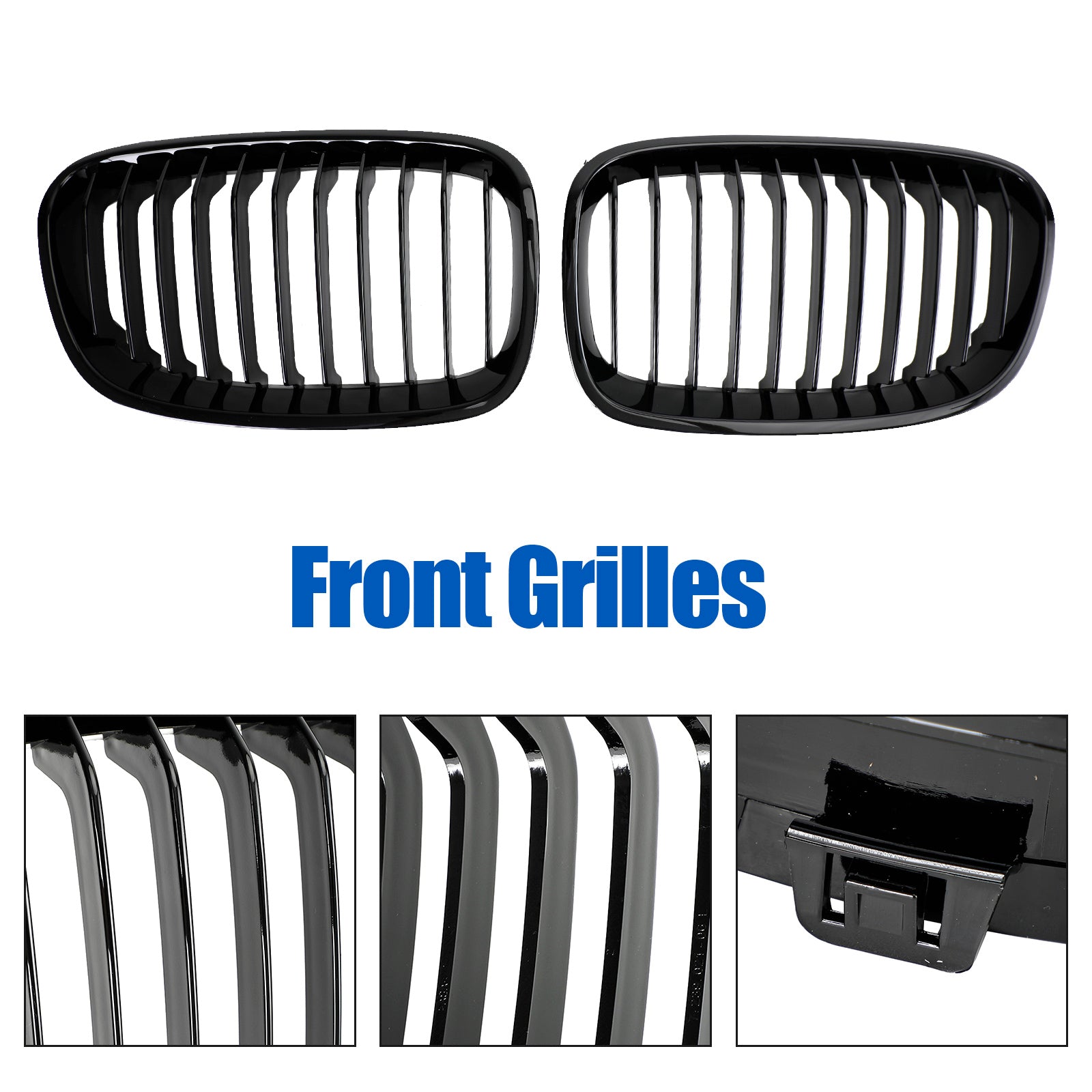 2012-2014 BMW Série 1 F20 F21 2PCS Grille de calandre de pare-chocs avant