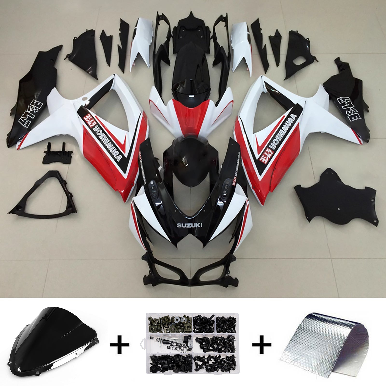 Kit de carénage injecté en plastique ABS pour Suzuki GSXR 600/750 2008-2010 K8