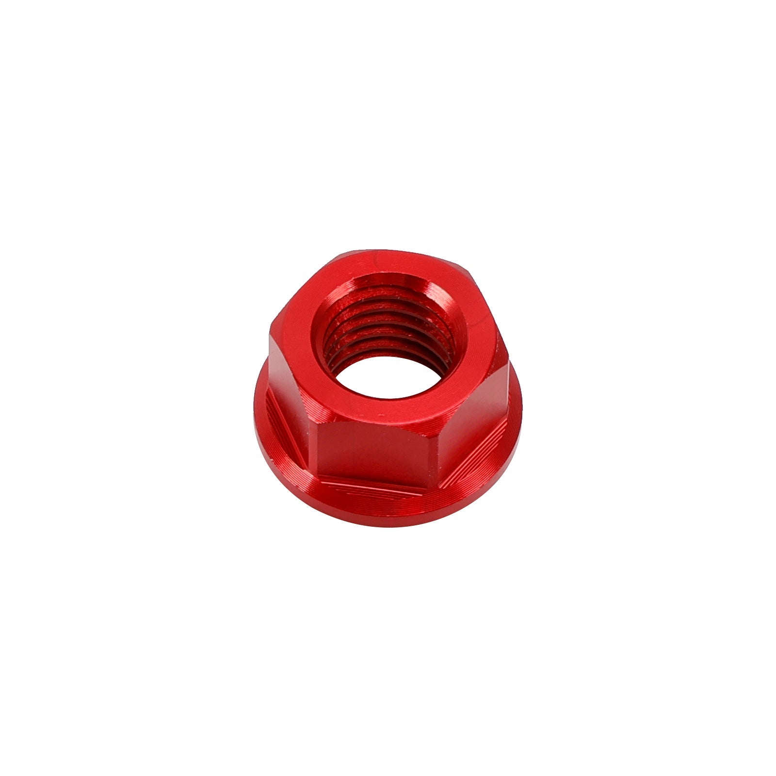 6 tuercas de brida de piñón trasero de aluminio M10 x 1,5 mm, color rojo para motocicleta