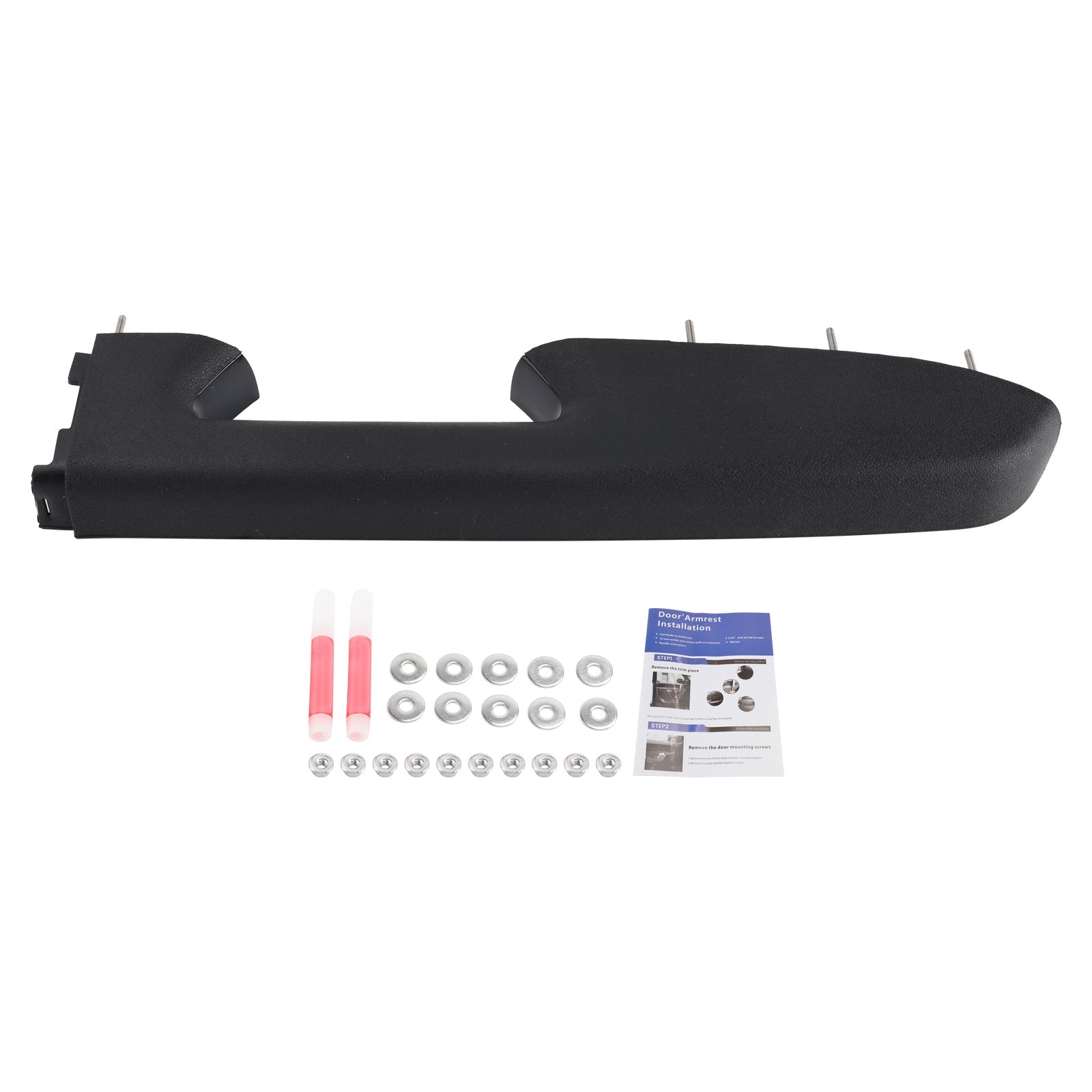 Kit de réparation d'accoudoir avant droit pour Chevy Silverado 1500 2500HD 3500HD 10-14 Noir