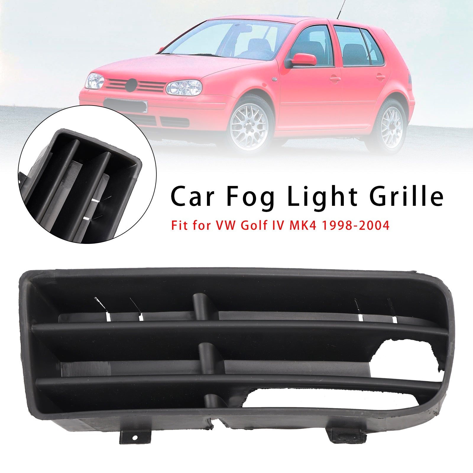 Vooraan bumperrooster voor VW Golf IV MK4 1998-2004 Fog bliksem vuurtoren