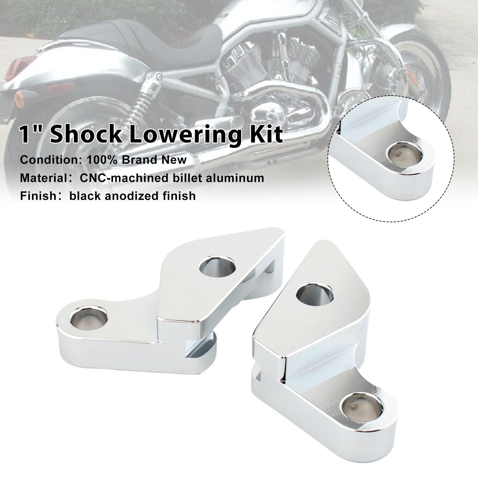 Kit d'abaissement d'amortisseurs 1"" pour HARLEY VRSC V-ROD (2007-2017)