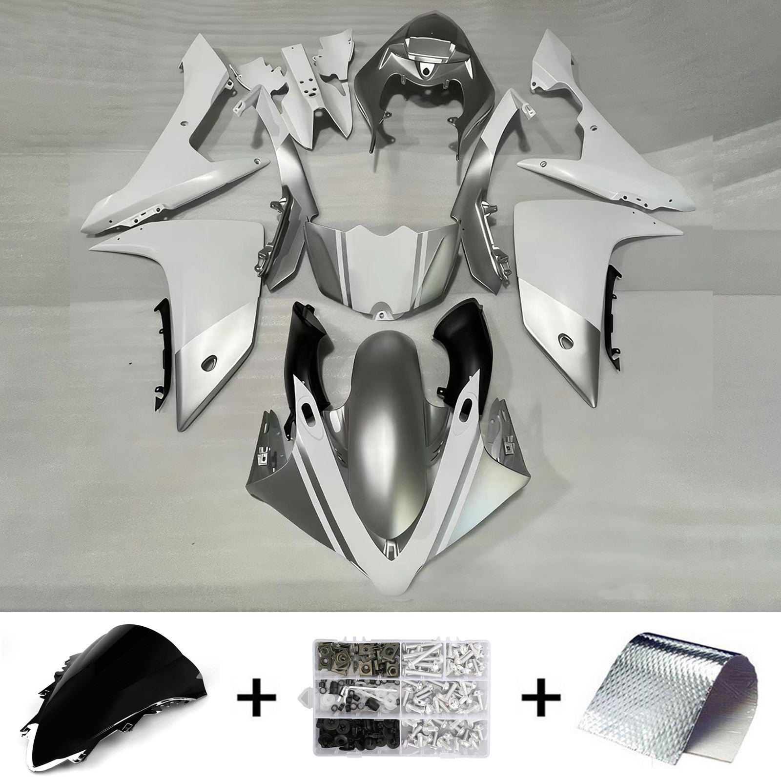 Kit de carénage en plastique ABS injecté compatible avec Yamaha YZF 1000 R1 2007-2008