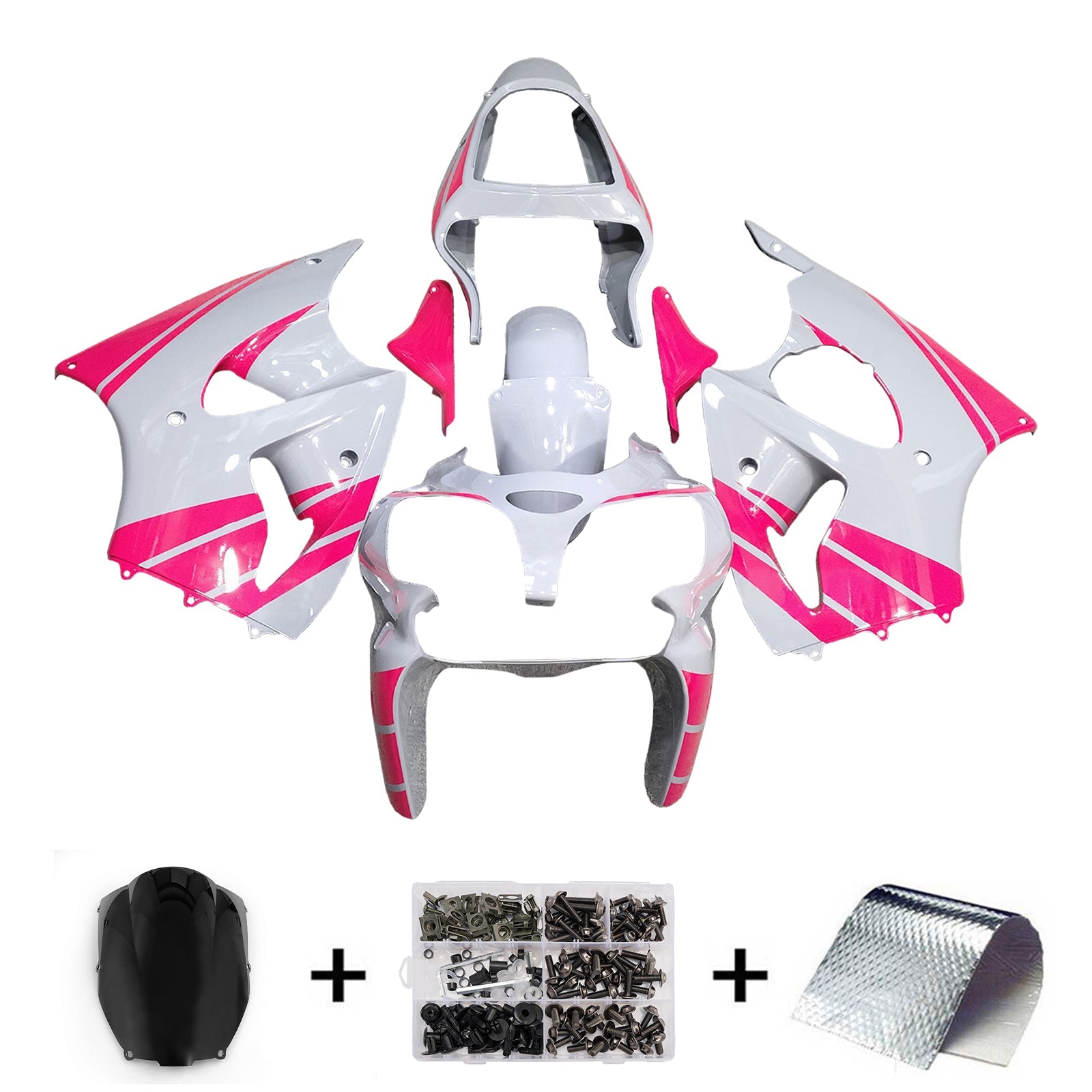 Kit de carénage par injection pour Kawasaki ZX6R 636 2000-2002 ZZR600 2005-2008