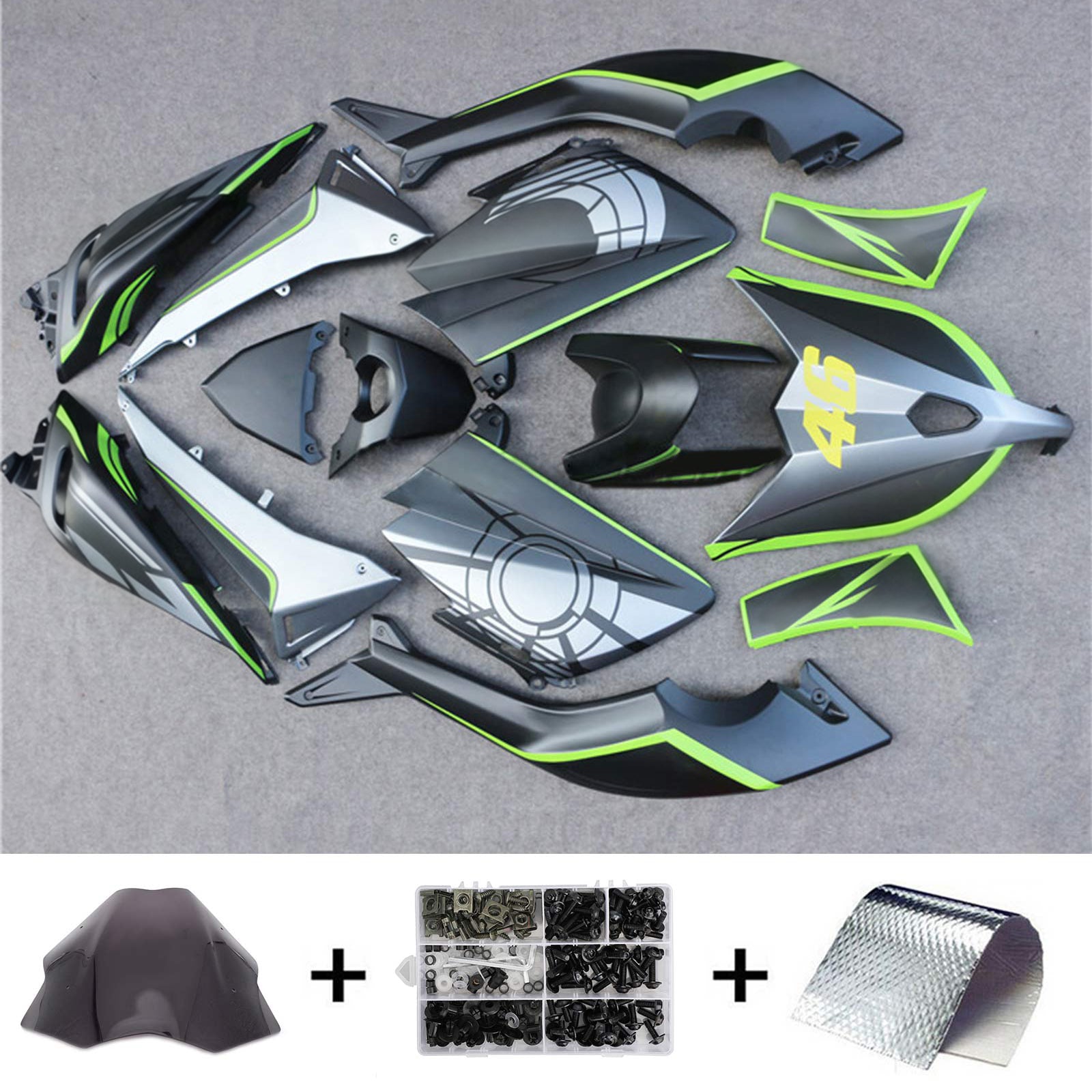 Kit de carénage en plastique injecté compatible avec Yamaha T-Max TMAX530 2012-2014