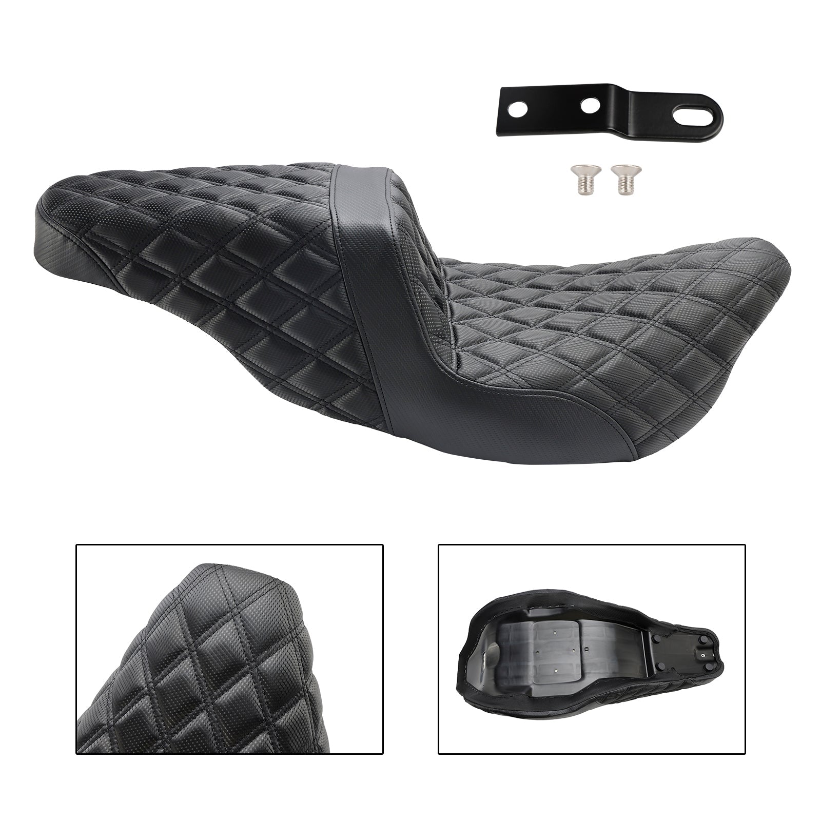 Asiento del pasajero negro del conductor/delantero/trasero para CVO Electra Glide Ultra Classic FLHTCUSE8 2013