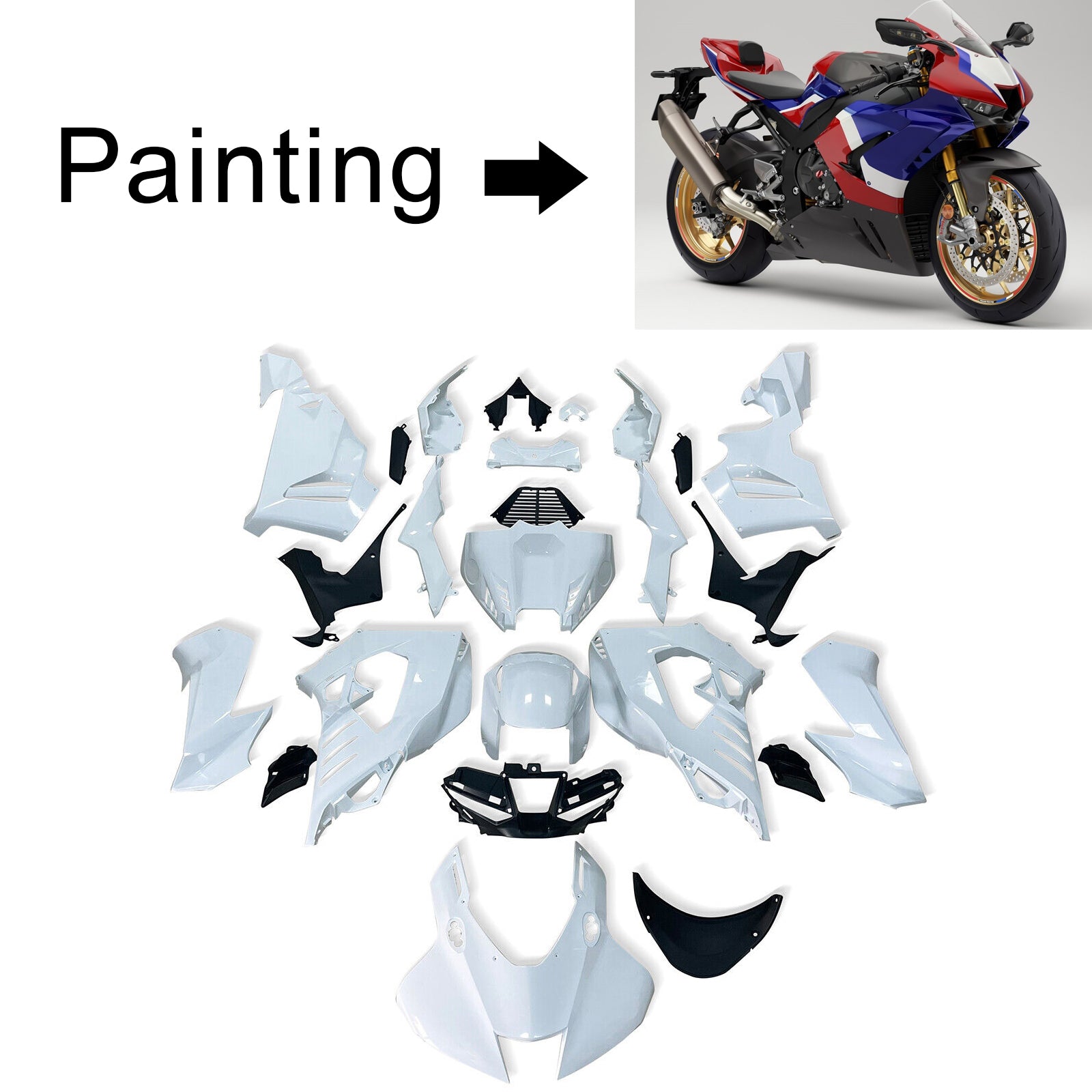 Kit de carénage injecté en plastique ABS pour Honda CBR1000RR-R 2020-2023