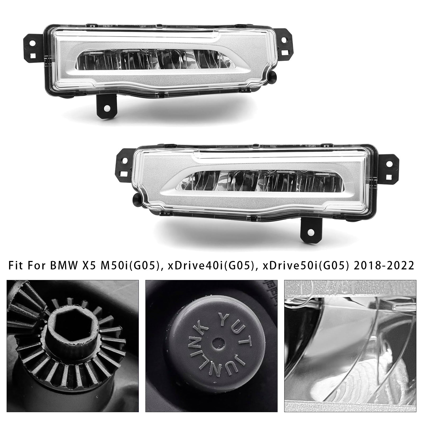 Par de luces antiniebla delantera LED para BMW X5 G05 2018-2022 63177406365