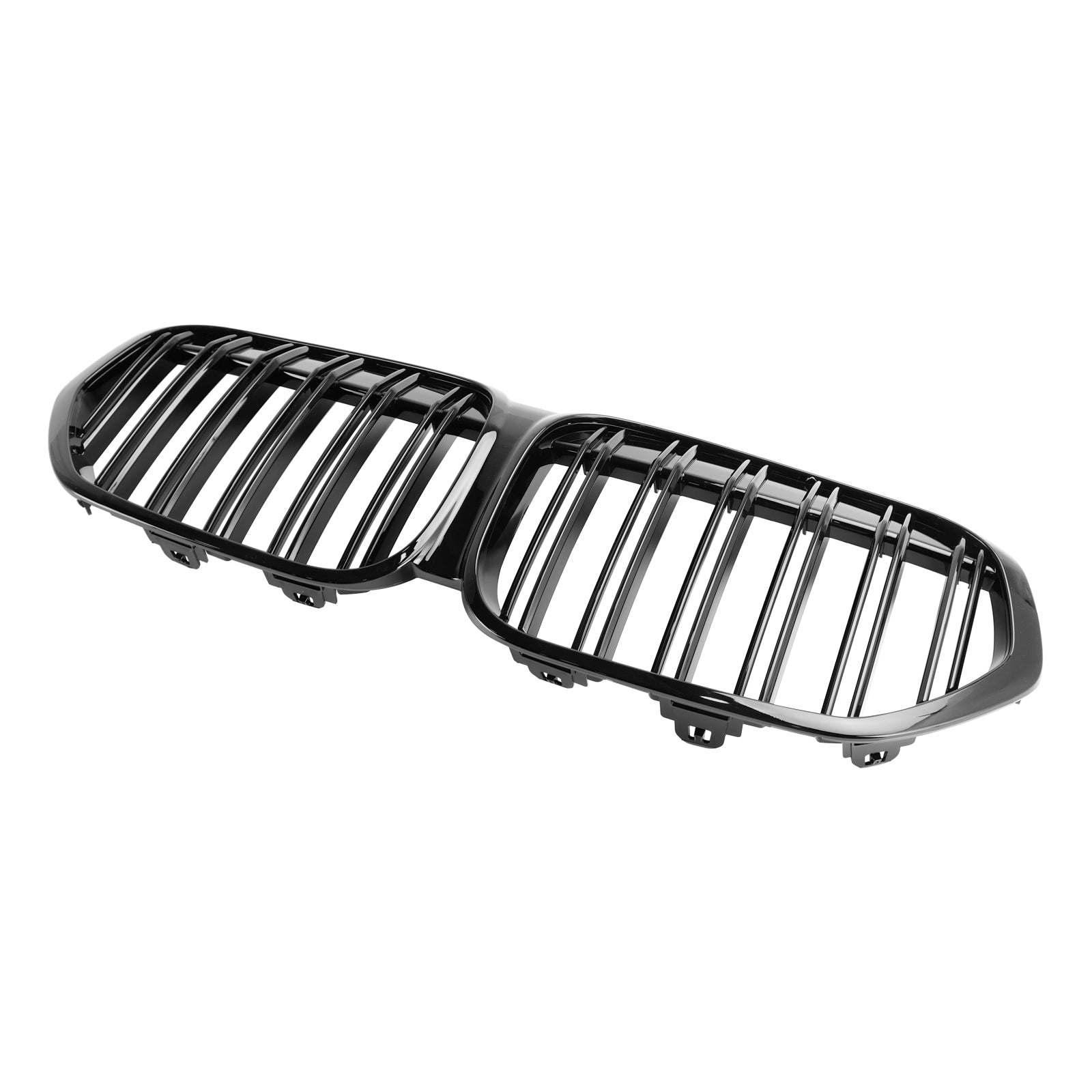 Gloss Black Front Nier Grill Grill voor BMW X1 F48 F49 2019-2021 Dubbele lat