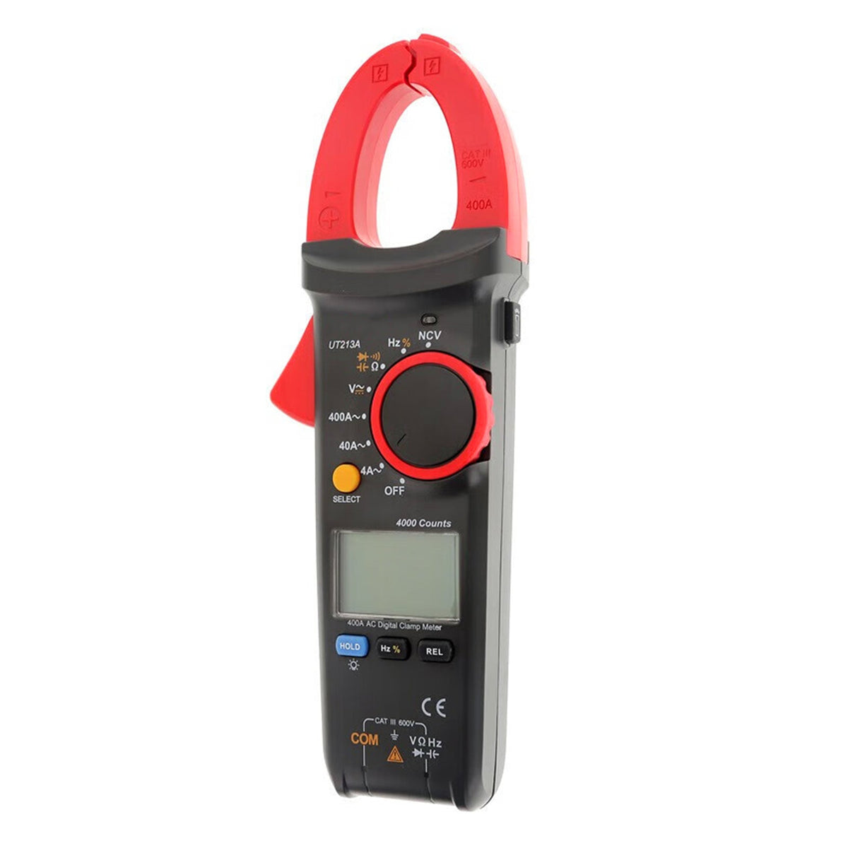 Pince ampèremétrique UT213A 400 A TRMS pour testeur de courant, tension, résistance et capacité AC/DC