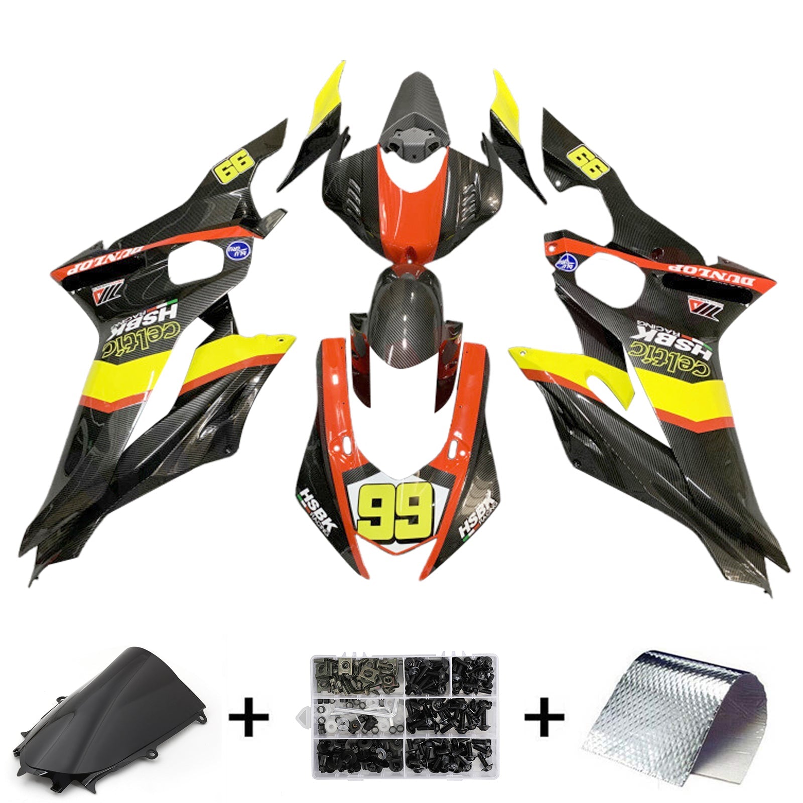 Kit carena iniezione Yamaha YZF-R6 2017-2023 Carrozzeria in plastica ABS