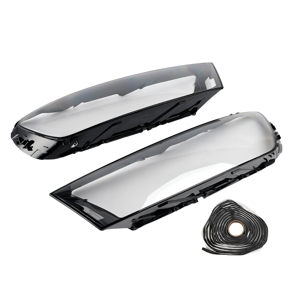 Paire Couvercle Verre Projecteur Auto LH+RH Coque Colle Pour Audi Q7 2016-2019