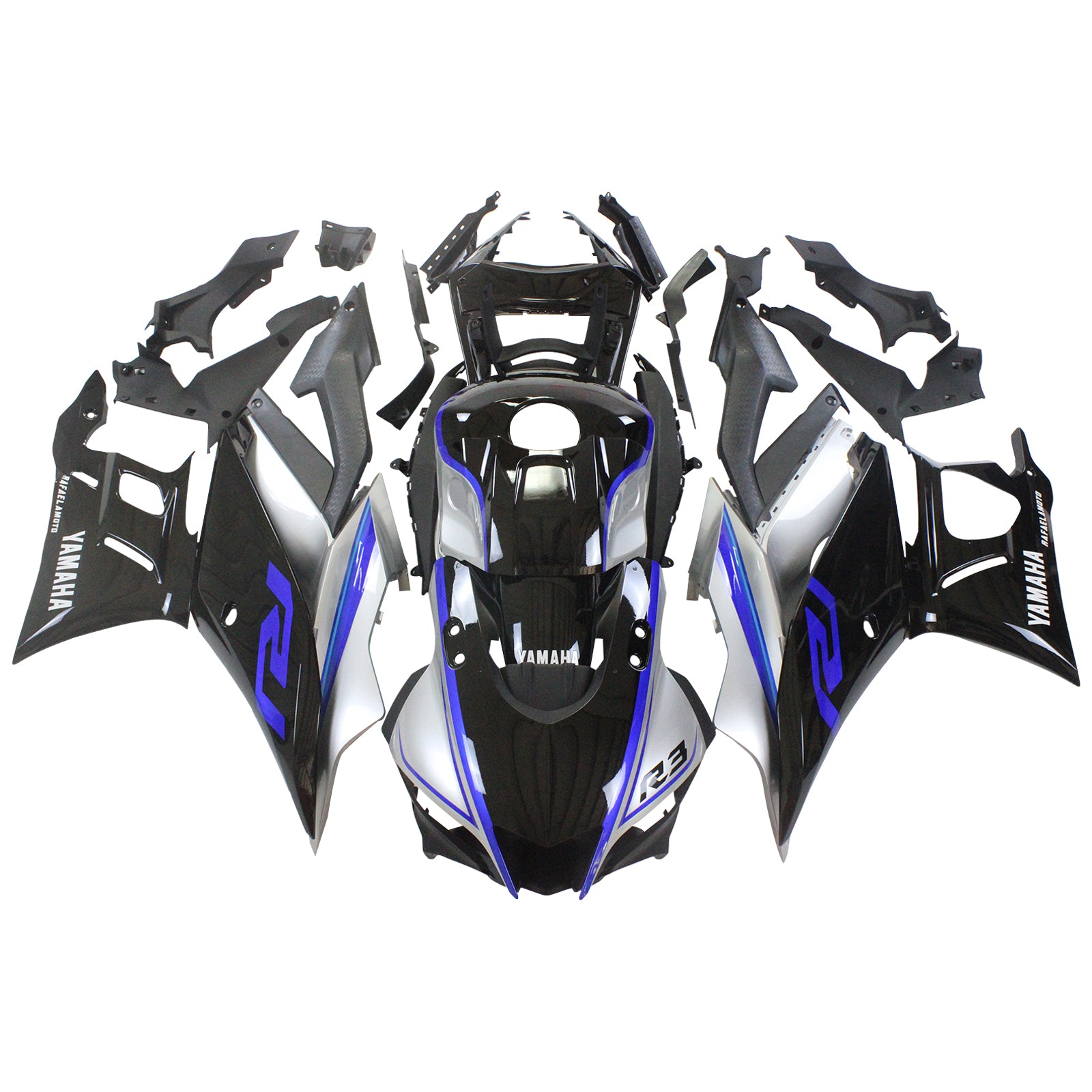 Ruiskutus ABS-muovinen suojaussarja Yamaha YZF R3/R25 2022-2024