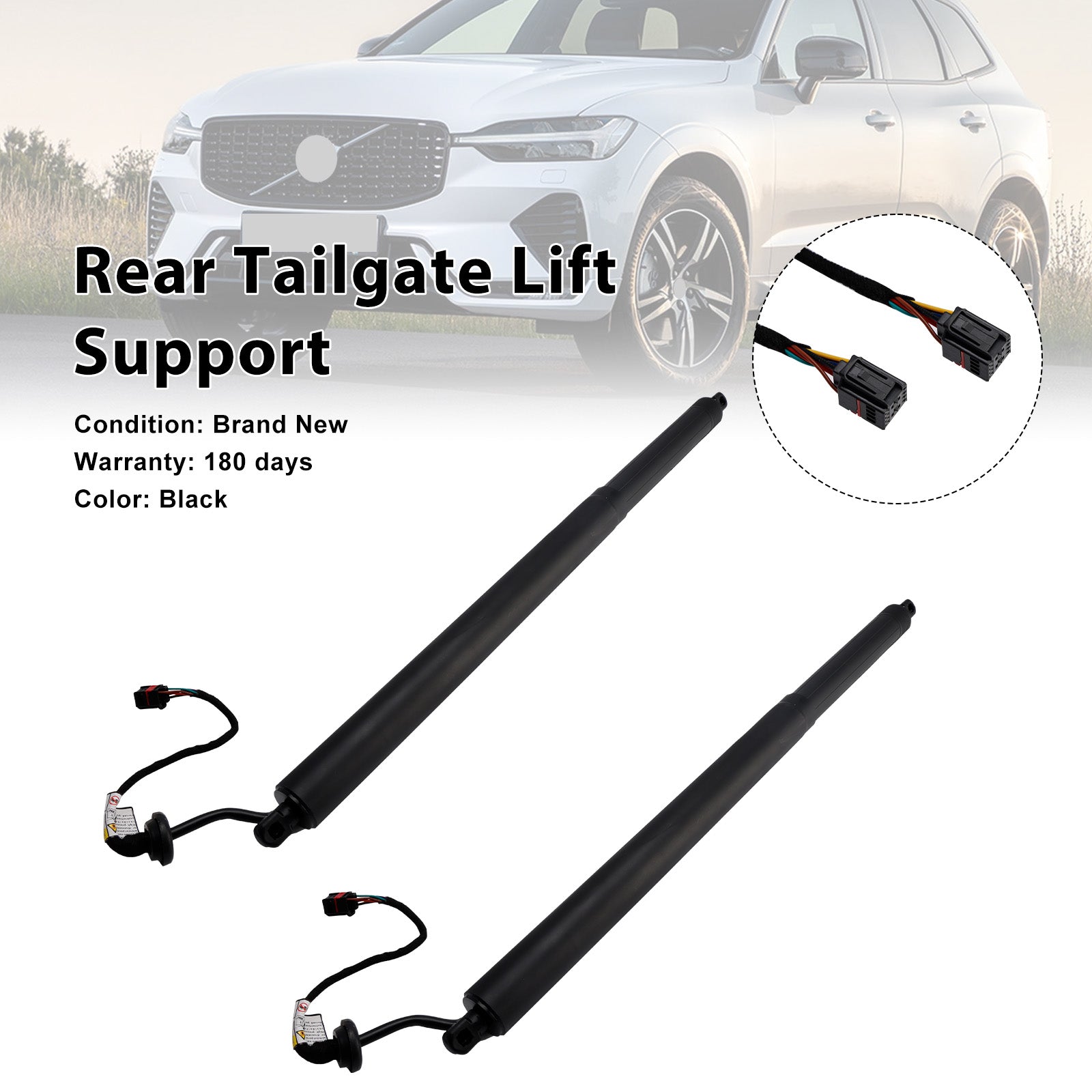 Amortiguador de gas para portón trasero eléctrico 246 (2 piezas) para Volvo XC60 II (2018-2024) - Número de pieza :31420455