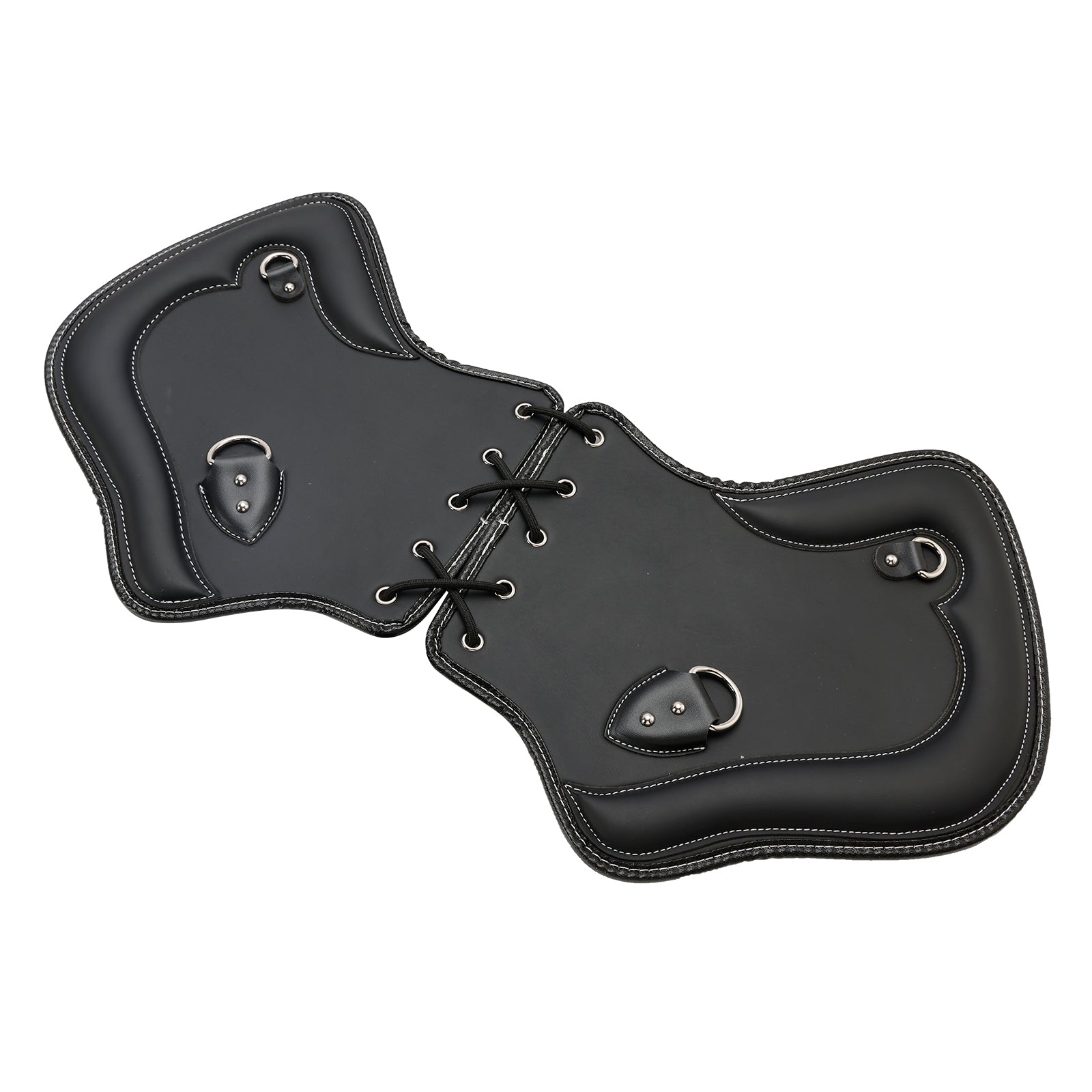 Paar CNC Thermal Saddle-bescherming voor motorfietsen Touring, Softail, Dyna of Sportster (1985-2017) : zwart en bruin