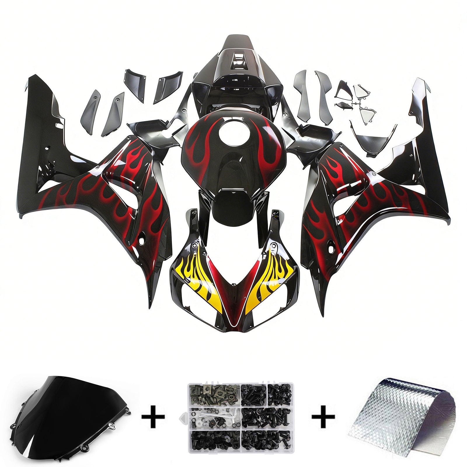 Kit de carénage par injection, carrosserie en plastique ABS, adapté à la Honda CBR1000RR 2006-2007