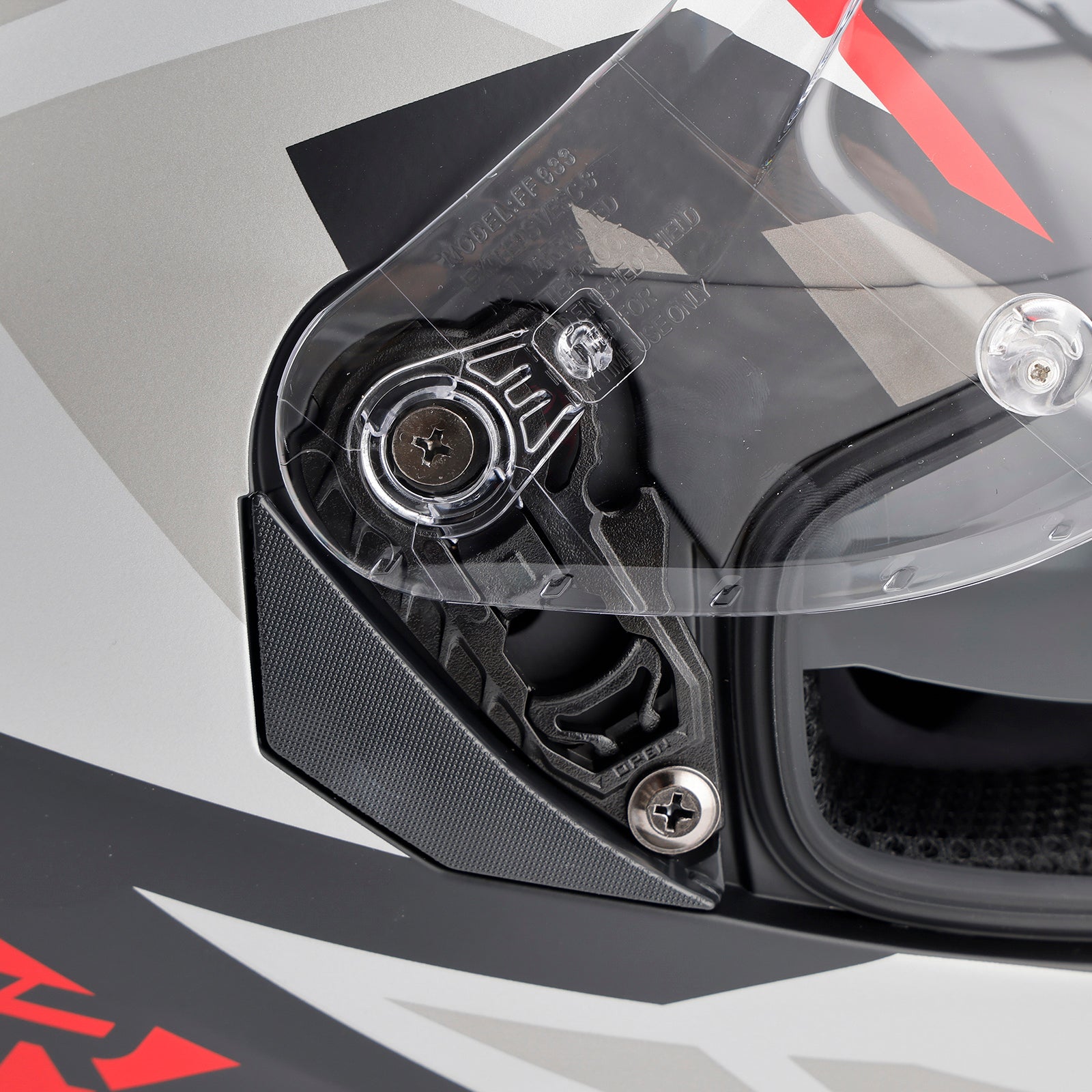 Casque moto intégral DOT pour adulte, rouge et noir