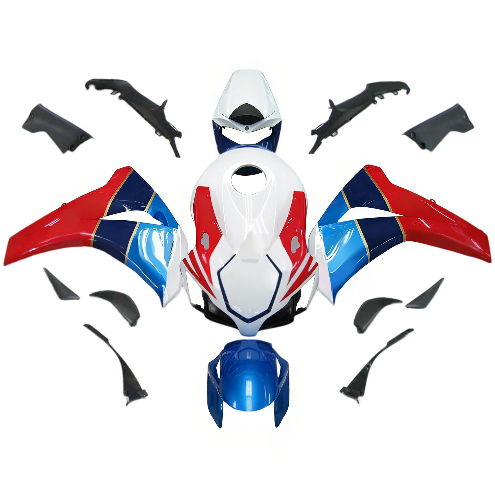 Kit de carénage injecté en plastique ABS pour Honda CBR1000RR 2008-2011
