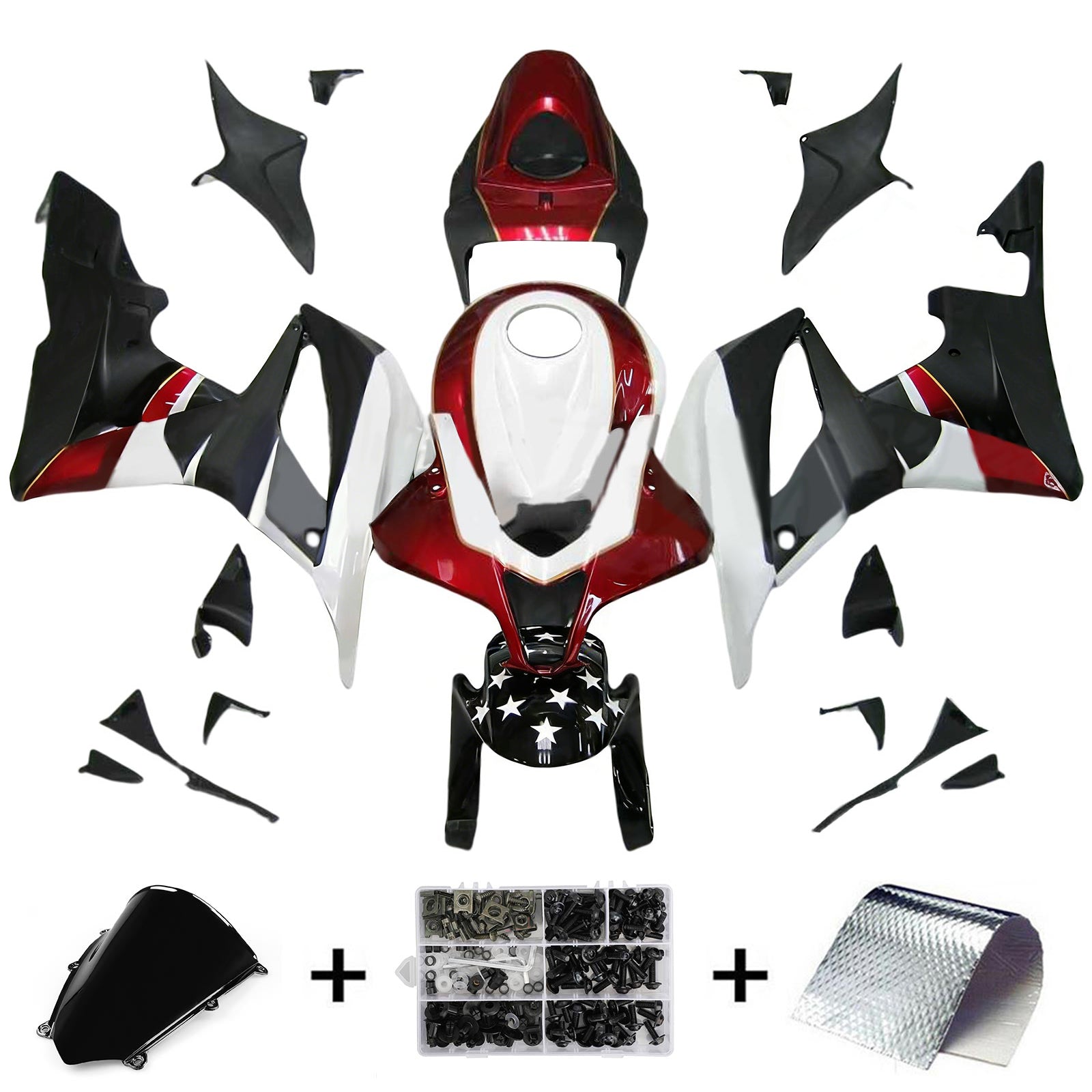 Kit de carénage par injection, carrosserie en plastique ABS pour Honda CBR600RR 2007-2008 F5