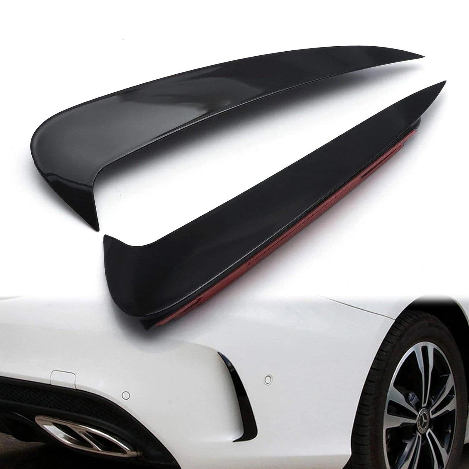 Copertura della presa d'aria posteriore nera lucida per Mercedes Classe C W205 C43 C63 2014-2019