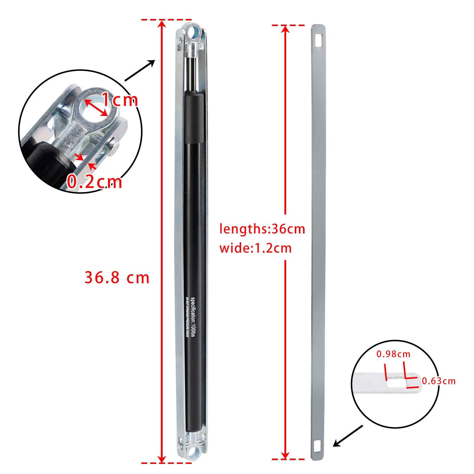Kit de 2 espaciadores estándar 36-80 para Werner AH2210 AH2210B Escalas de subvención de aluminio
