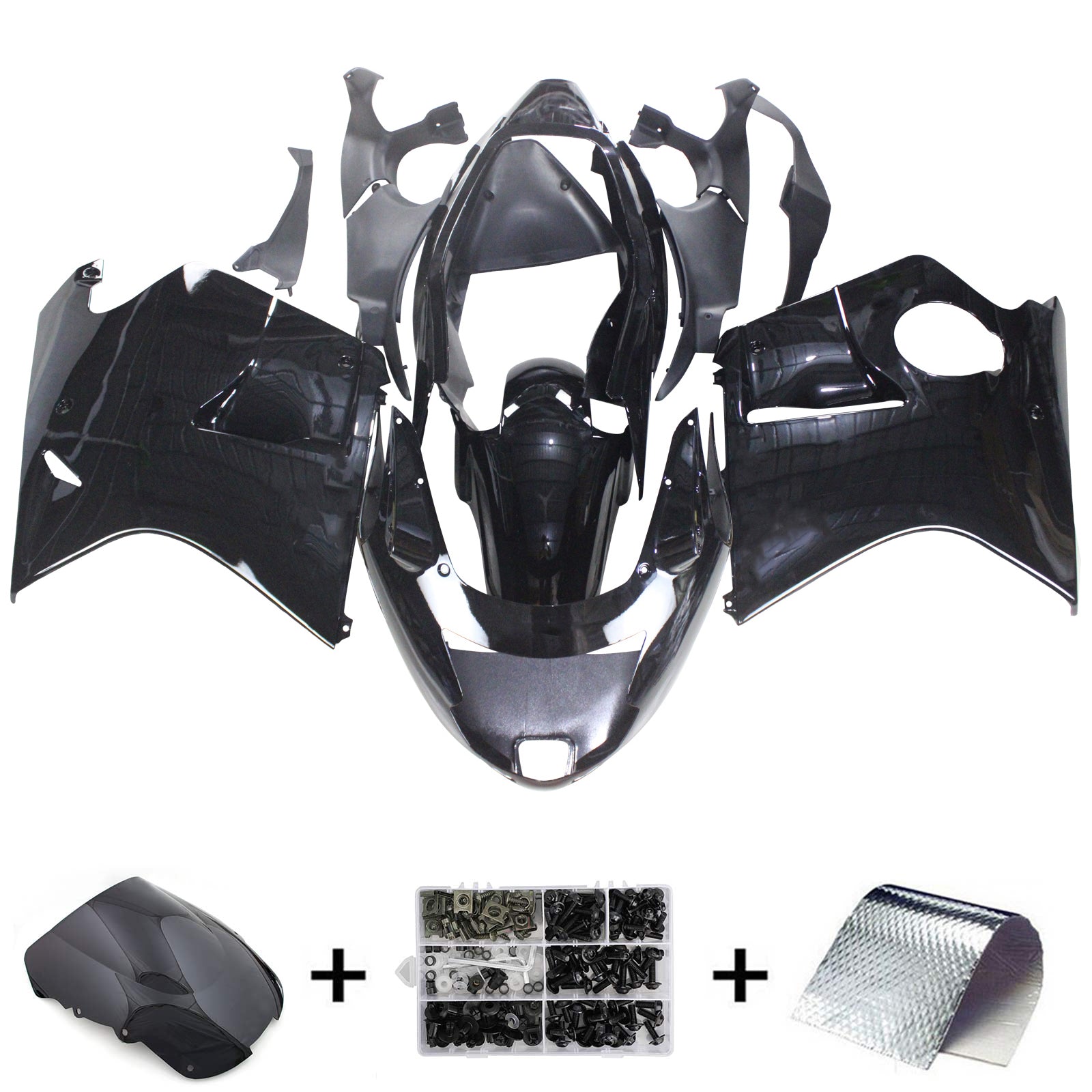 Kit de carenado de inyección, carrocería ABS para Honda CBR1100XX SuperBlackBird 1996-2007