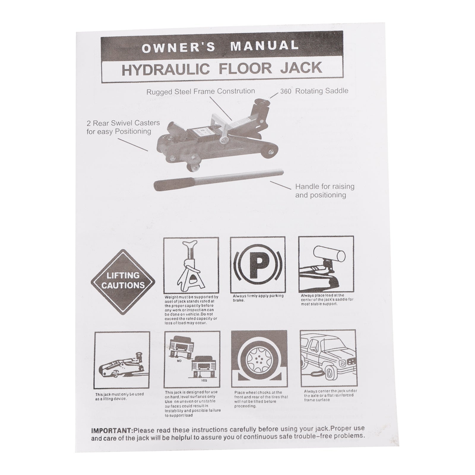 Cric da pavimento a basso profilo da 2,5 tonnellate (5) 500 libbre), intervallo di sollevamento da 3,35 a 14,17 pollici