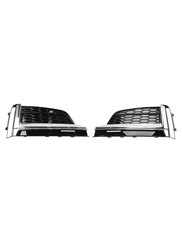 Lot de 2 garnitures de calandre de phare antibrouillard pour pare-chocs avant pour Audi S5 A5 S-Line 2018-2019