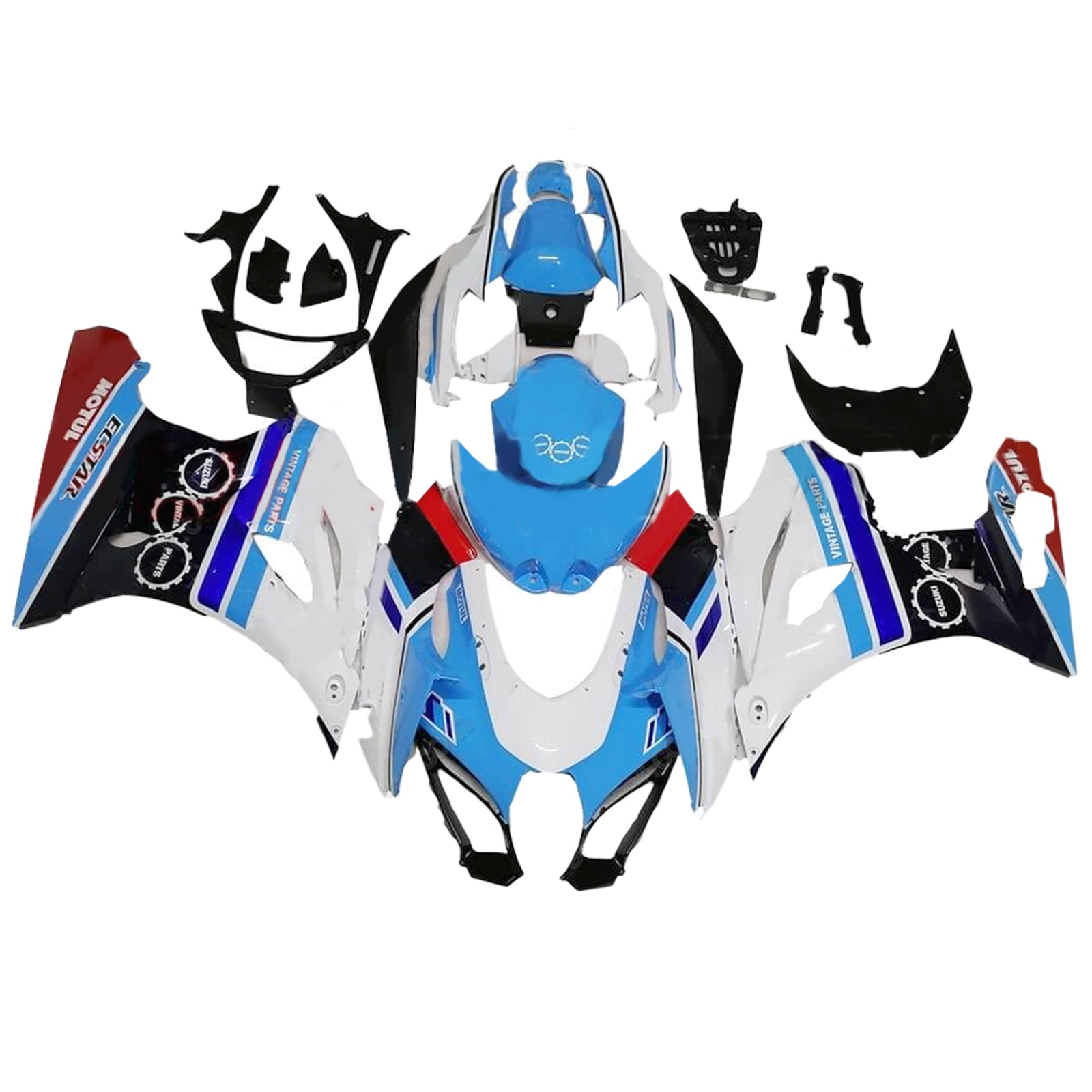 2017-2024 Suzuki GSXR1000 K17 Kit de carénage injection Bodywork Plastic