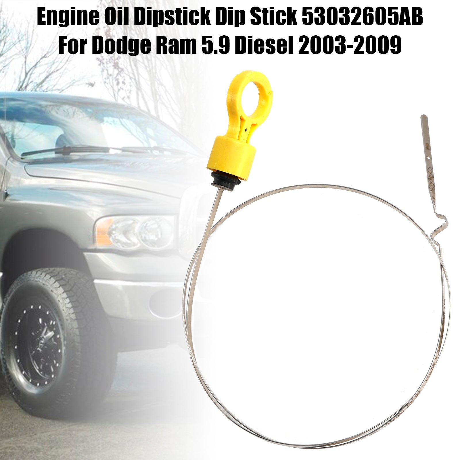 Jauge d'huile moteur 53032605AB pour Dodge Ram 5.9 Diesel 2003-2009