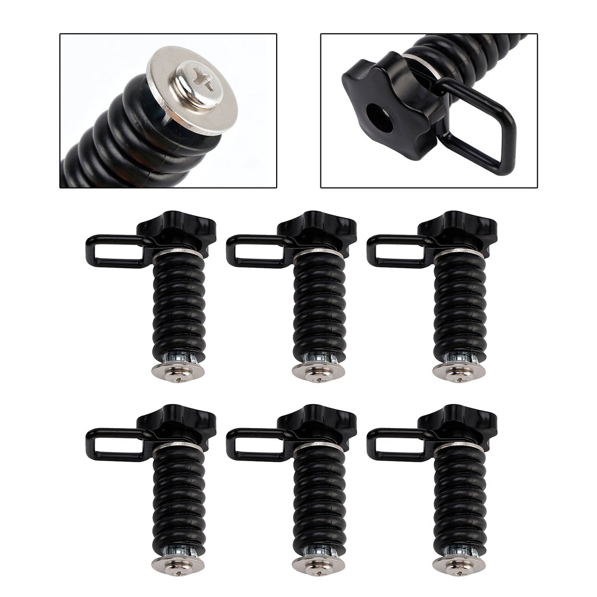 Lot de 6 anneaux d'ancrage flexibles de 2,5 cm (1 pouce) pour Polaris RZR Sportsman Ace 2013-2025