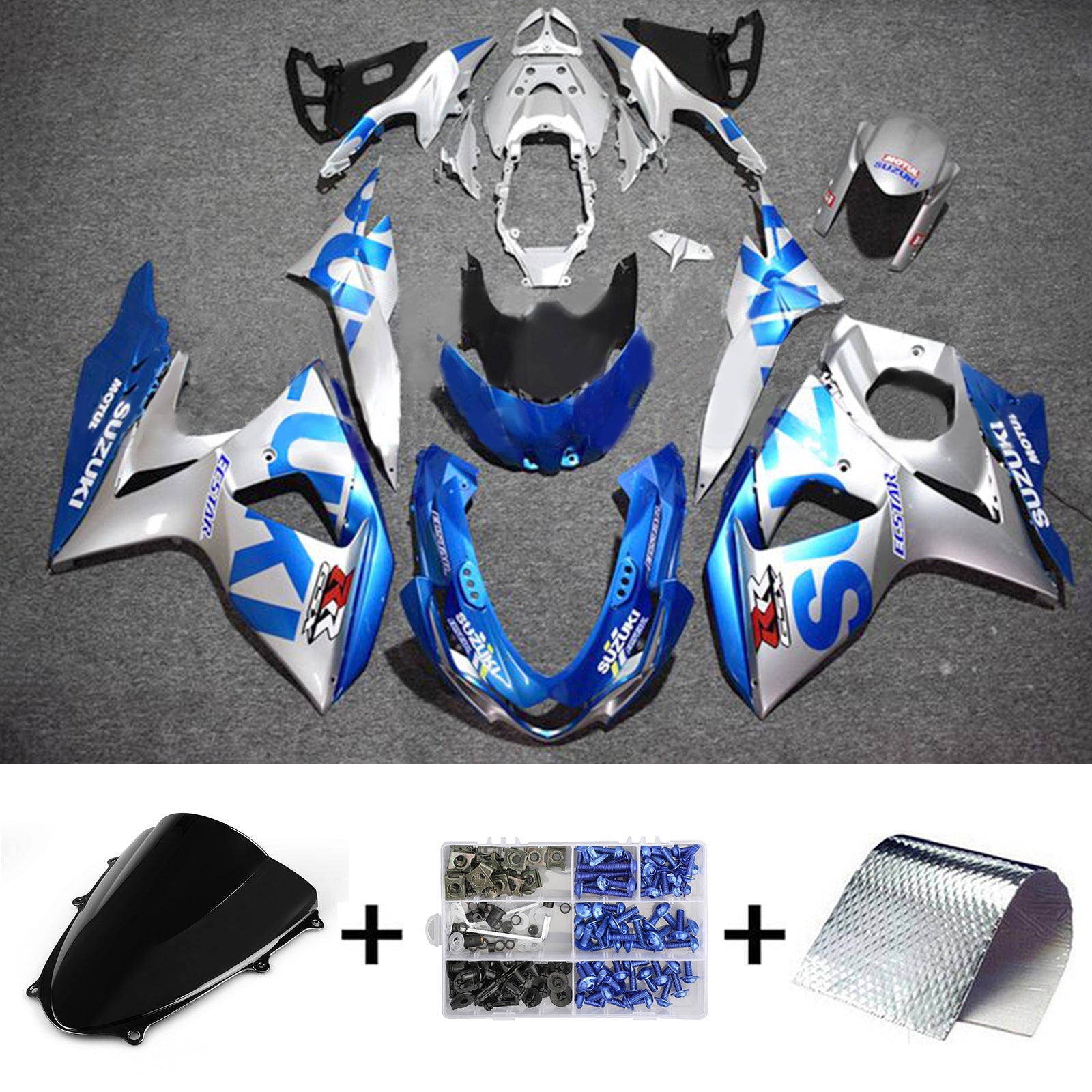 Amotopart Suzuki GSXR1000 2009-2016 K9 Kit carenatura carrozzeria in plastica ABS