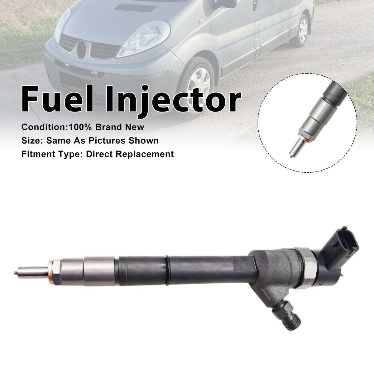 Injecteur de carburant pour Opel Vivaro 2.0L (1 pièce) - Référence : 0445110338