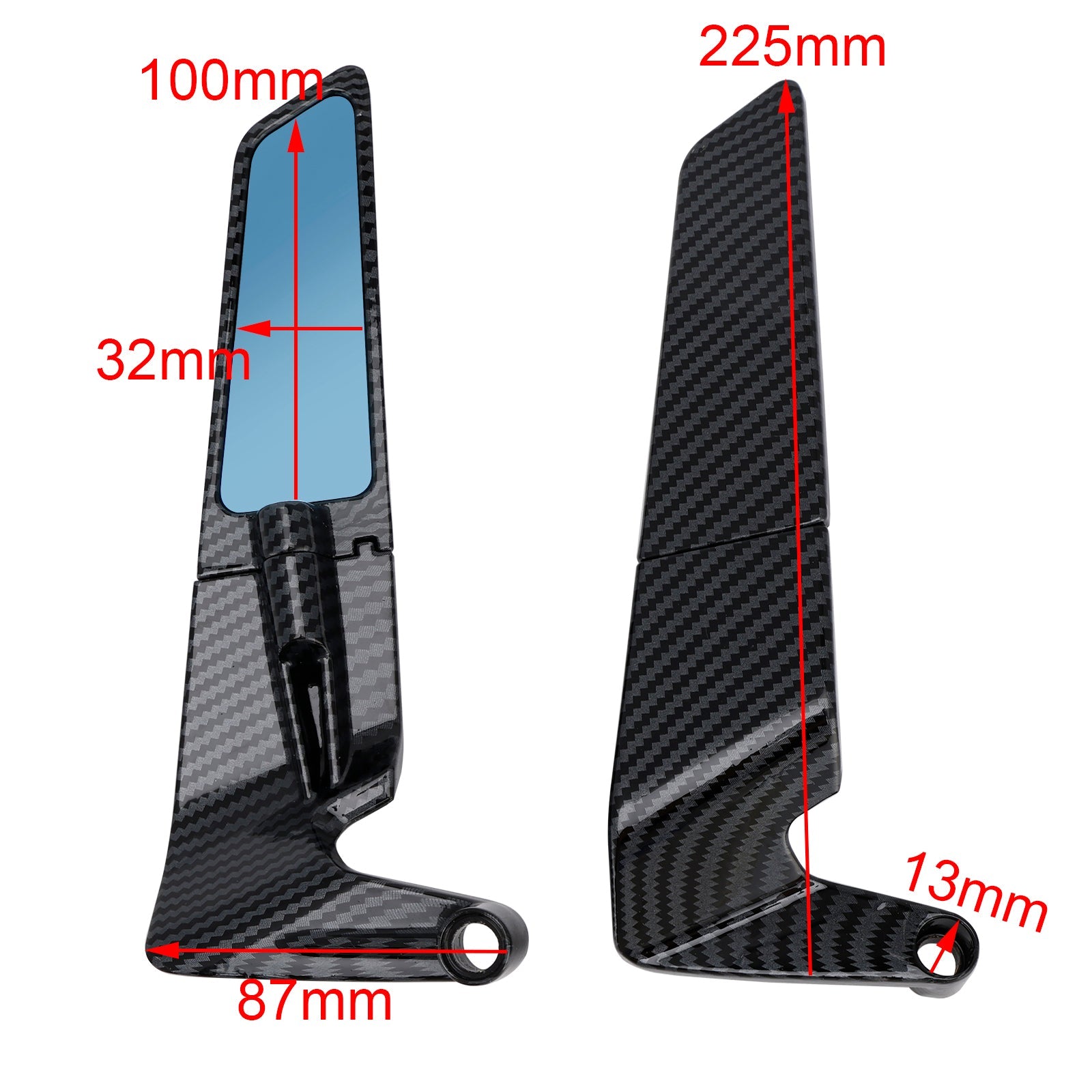 Winglet Mirrors voor Aprilia Tuono 660 Tuono V4 1100 RR Factory 15-25