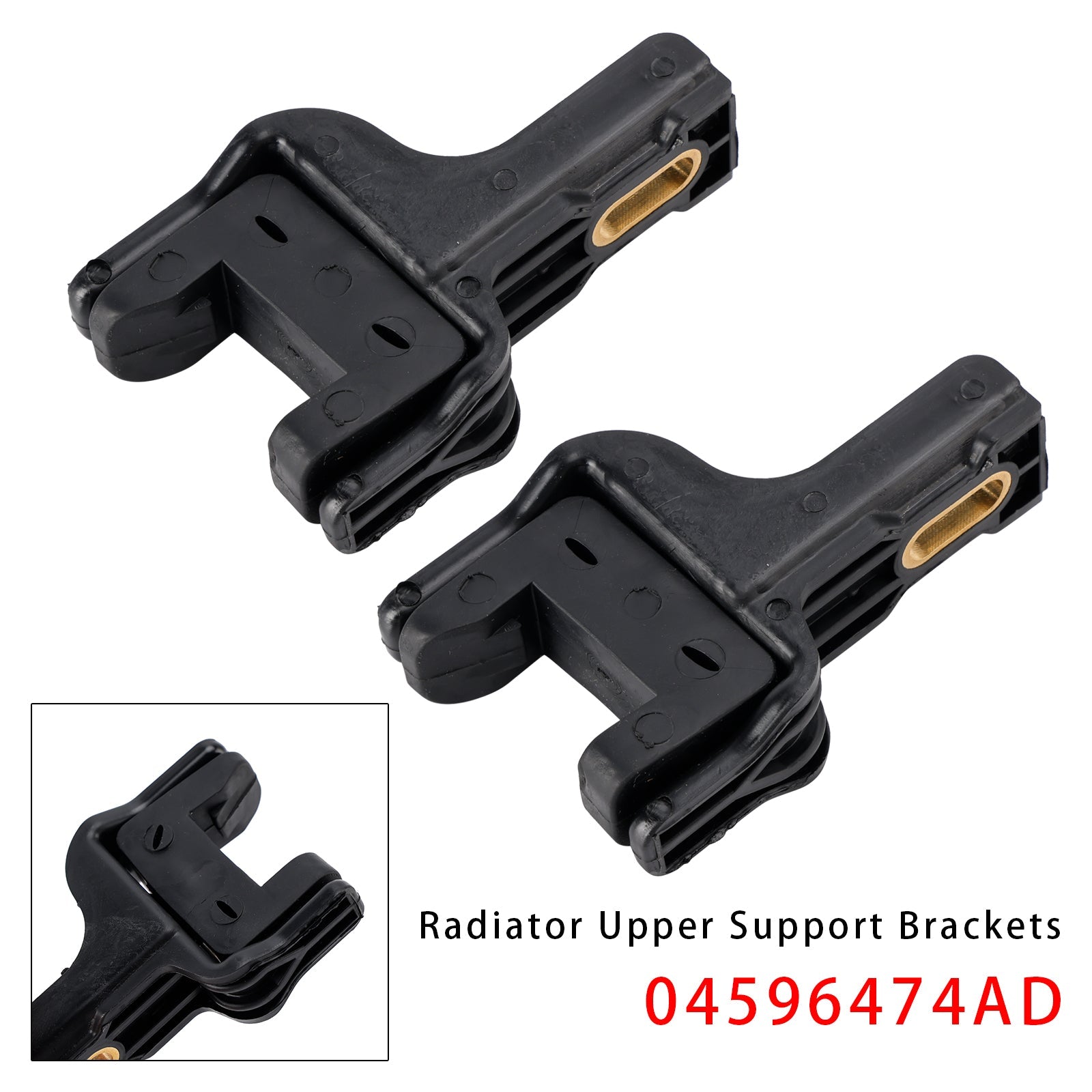 Par de soportes superiores de radiador para Dodge Chrysler 04596474AD