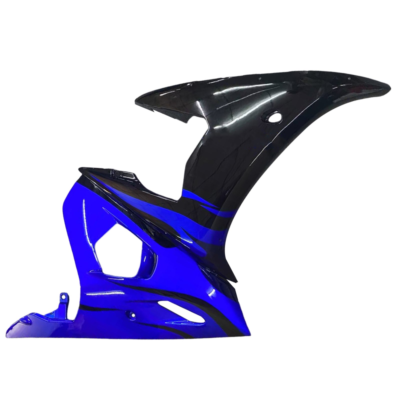 Kit de carénage en plastique moulé par injection bleu et noir avec kit de vis pour Yamaha YZF R6 2005