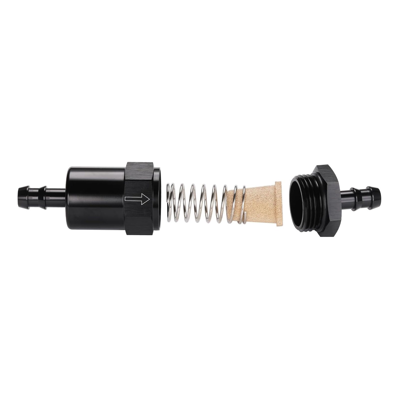 Črn adapter za filter za elektronski vbrizgalnik goriva v linijskem sistemu, 3/8"s 30-mikronskim filtrirnim elementom