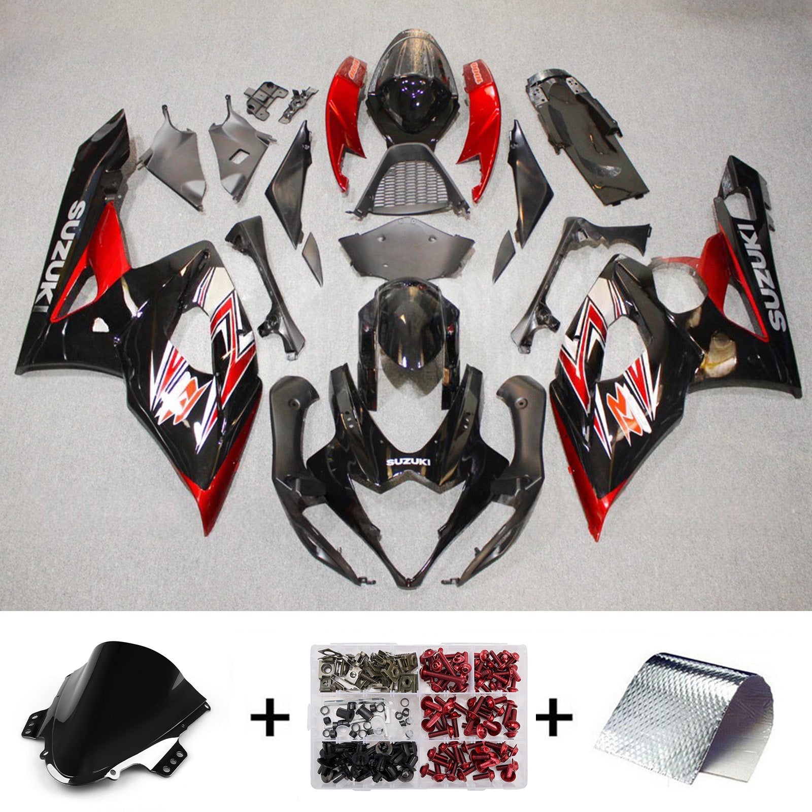 Kit de carénage injecté en plastique ABS pour Suzuki GSXR1000 2005-2006 K5
