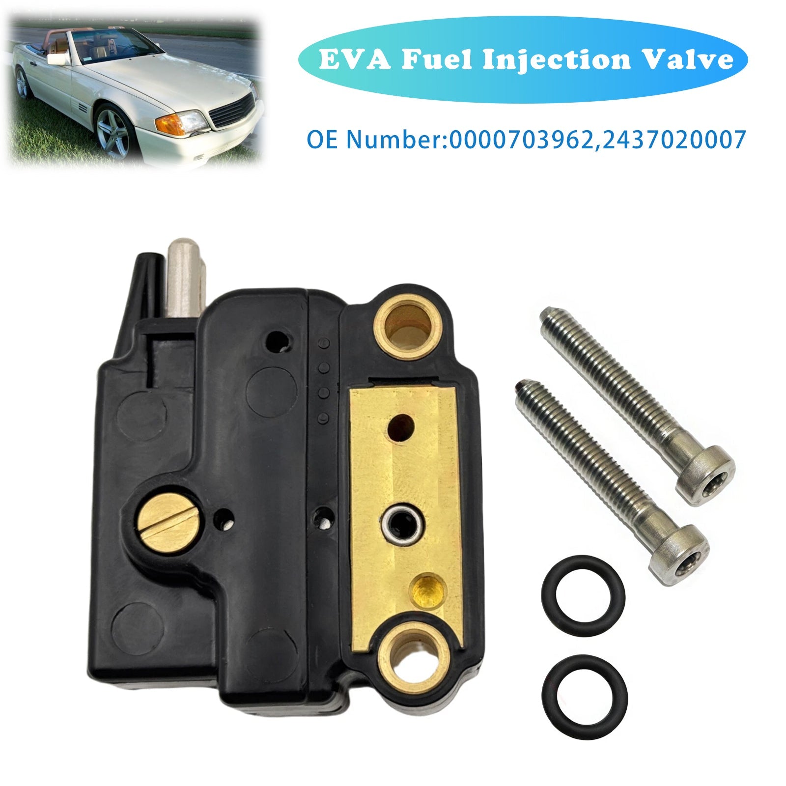 1987-1993 Mercedes-Benz 190E 2.6 Sedan EHA Válvula de inyección de combustible 0000703962