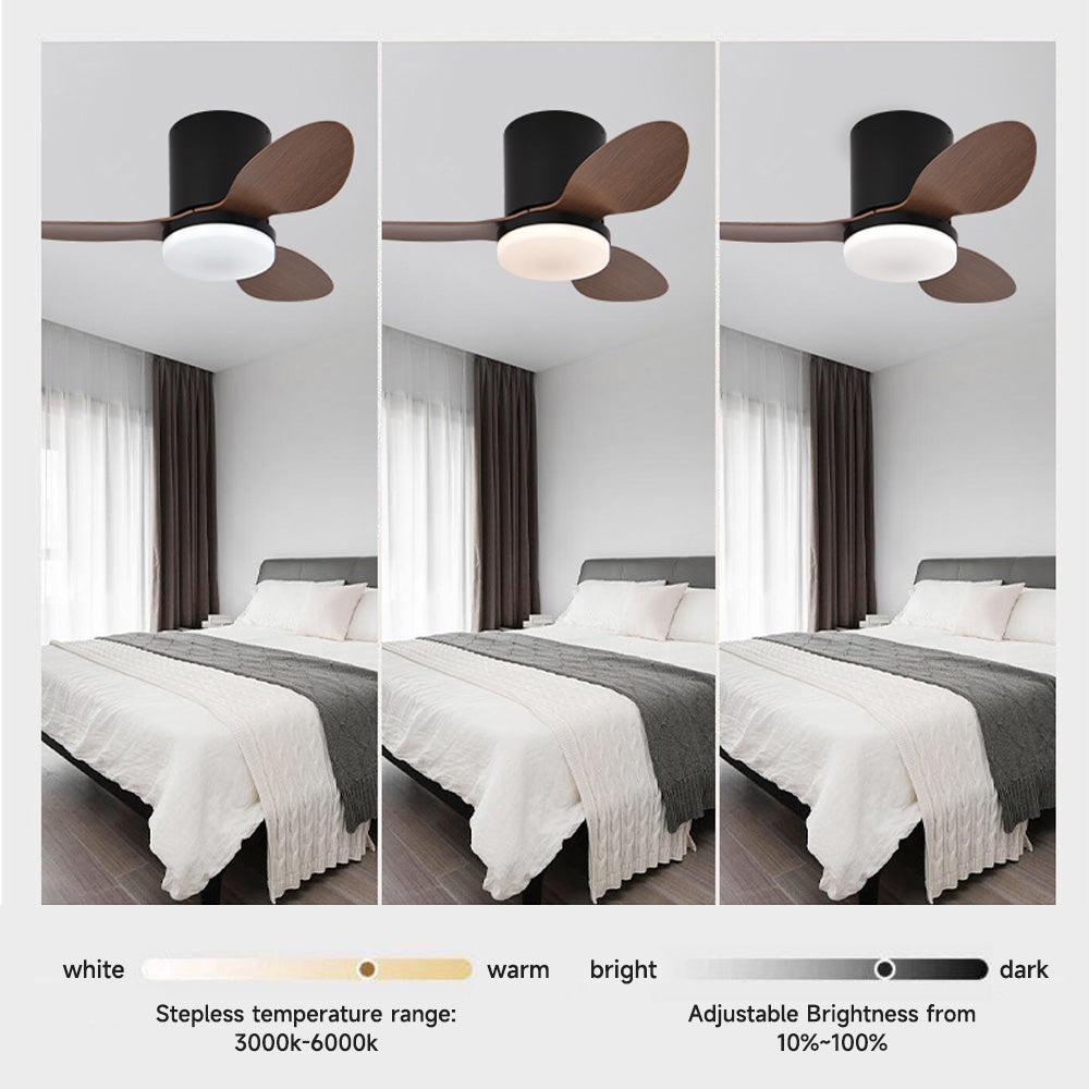 Télécommande/App pour Chambre Moteur DC Ventilateur de Plafond 52 Pouces avec Lumières