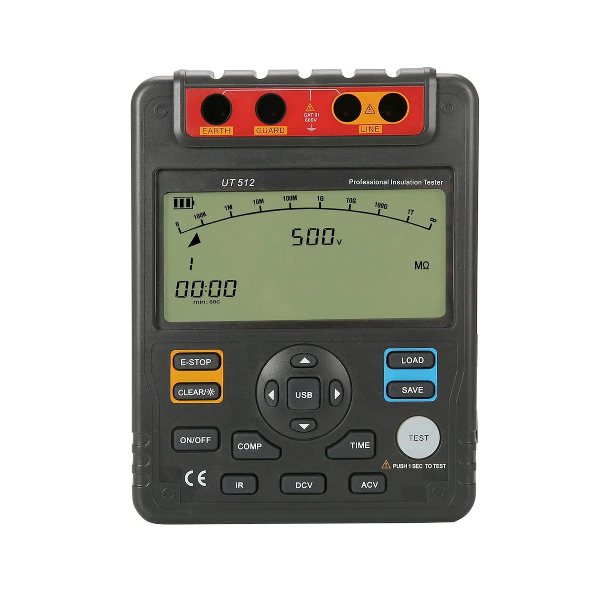 UT512 Isolatieweerstandstester Voltmeter Autobereik 2500V 100GΩ