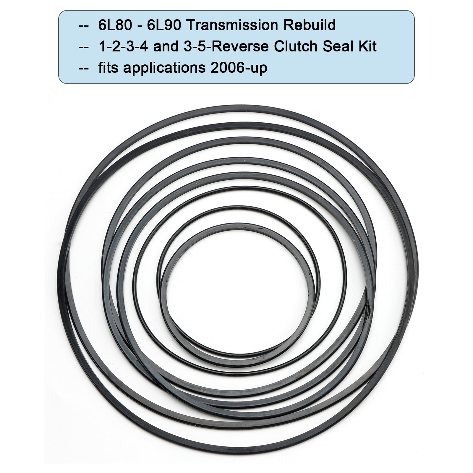 6L80 6L90 Rénovation de transmission 1-2-3-4 3-5-Pack de joints d'embrayage de marche arrière Joints toriques
