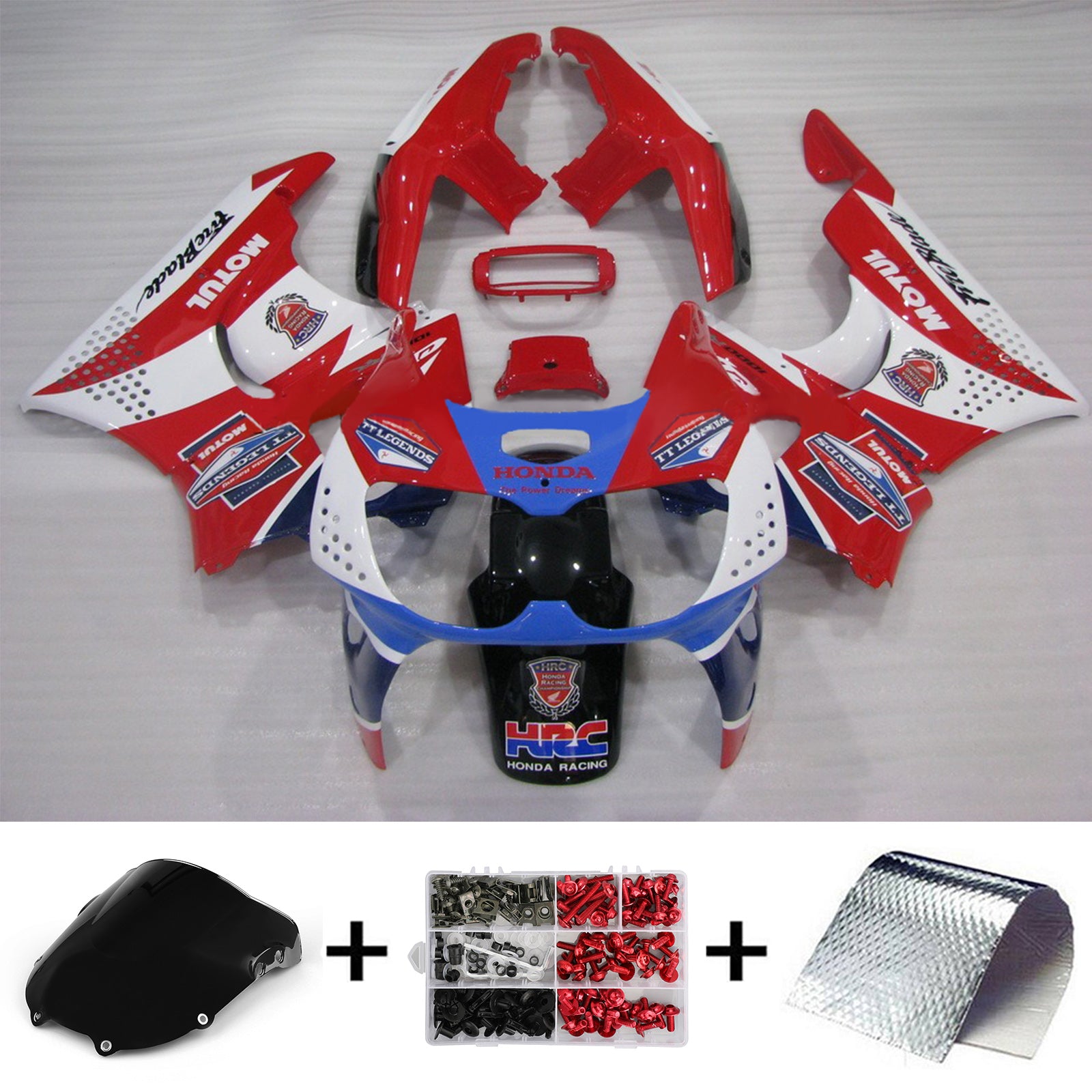 1994-1995 Honda CBR900RR 893 Kit de carénage injection de carrosserie en plastique Abs