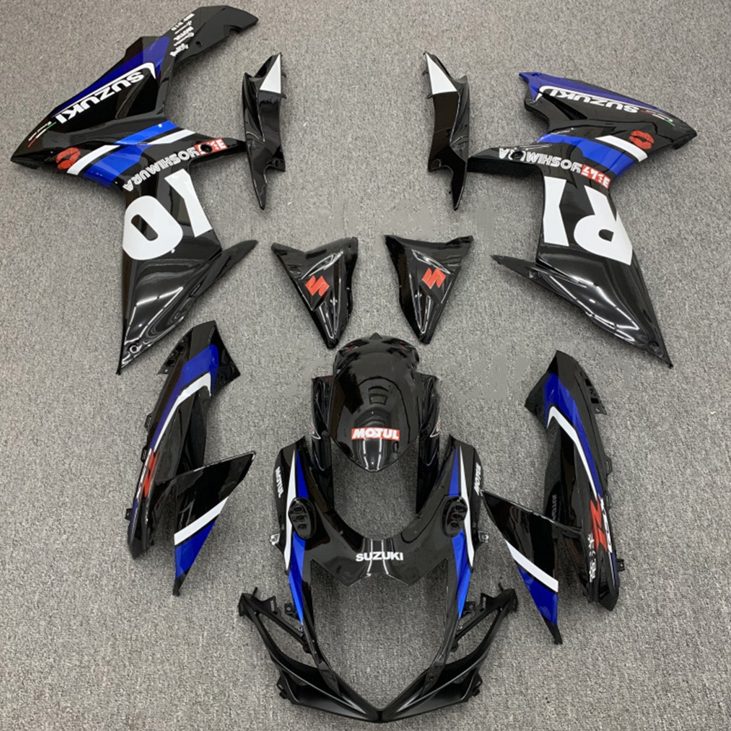 Amotopart Suzuki GSXR 600/750 2011-2023 K11 Kit de carenado de carrocería de plástico ABS