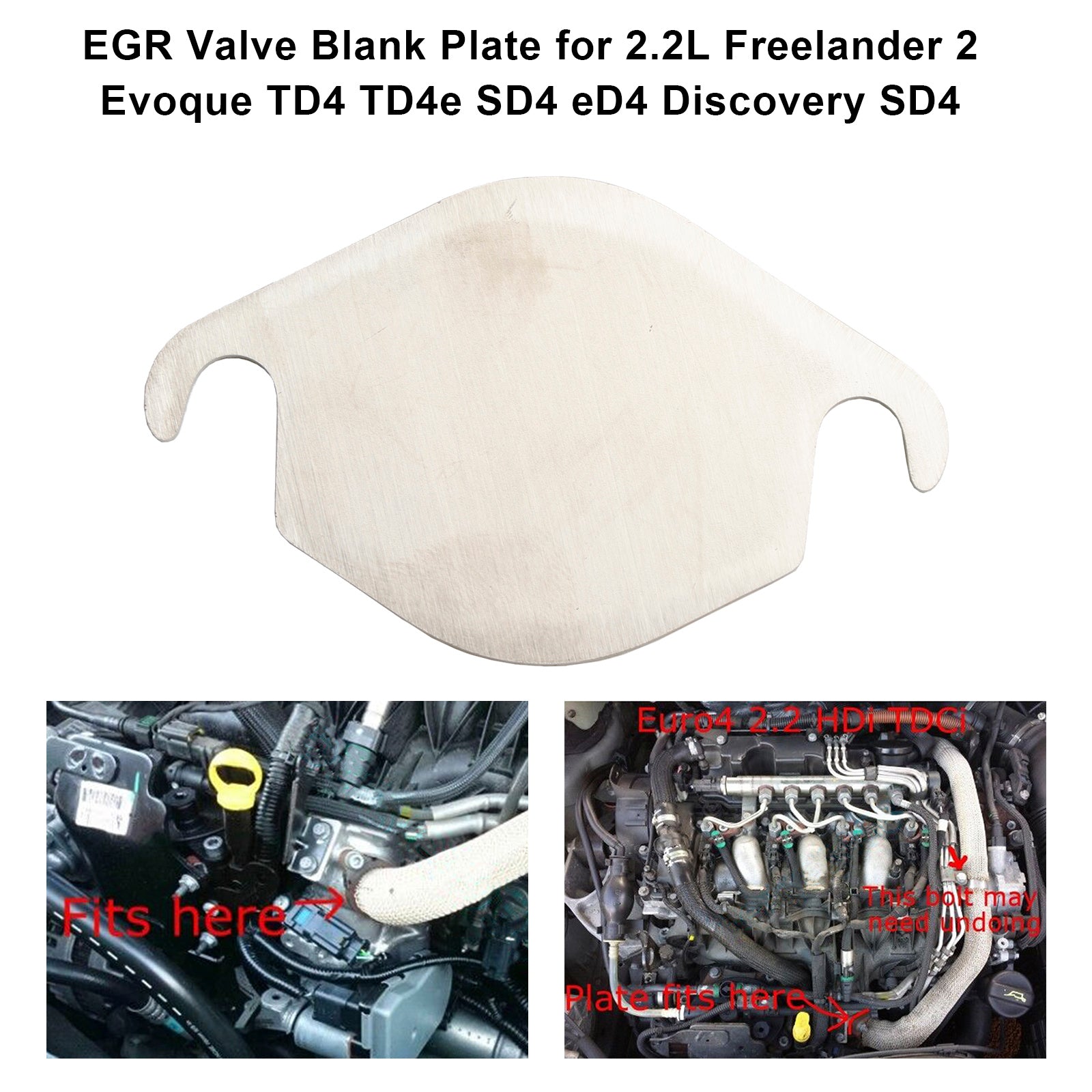 EGR-klep blanco plaat voor 2.2L Freelander 2 Evoque TD4 TD4e SD4 eD4 Discovery SD4