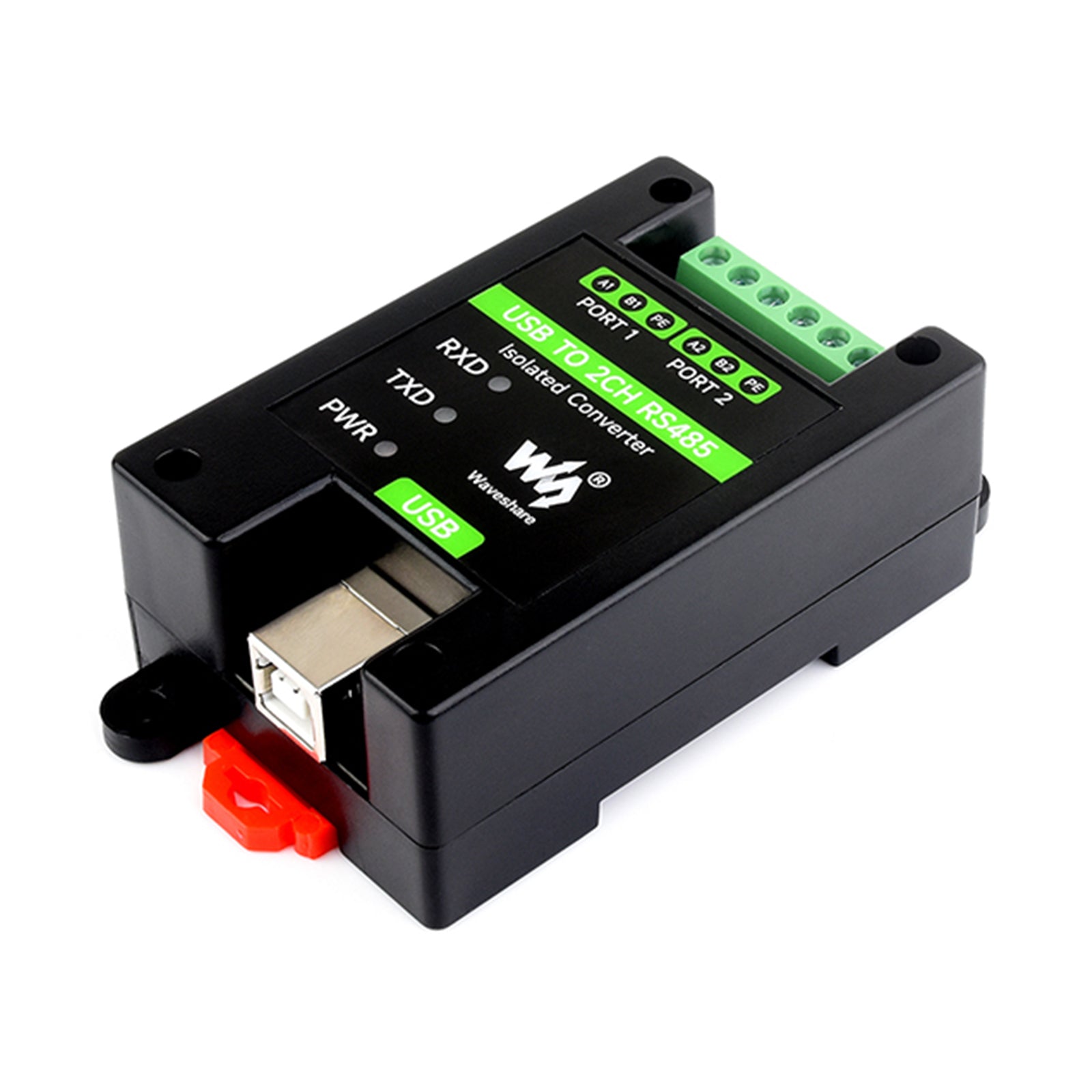 Installazione su binario di un convertitore industriale isolato da USB a porta seriale RS485 bidirezionale