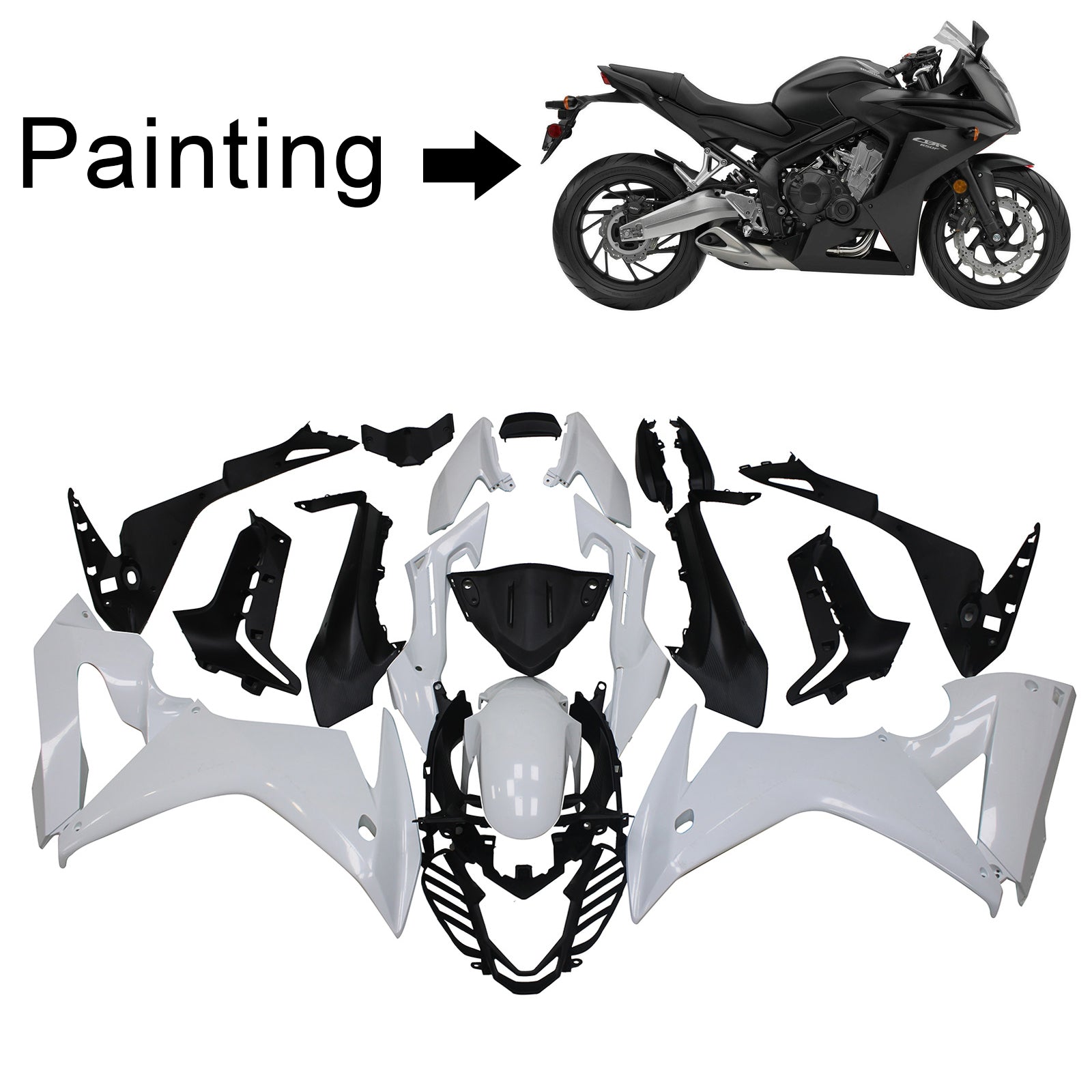 2014-2016 Honda CBR650F Kit de carenado de inyección de carrocería de plástico ABS