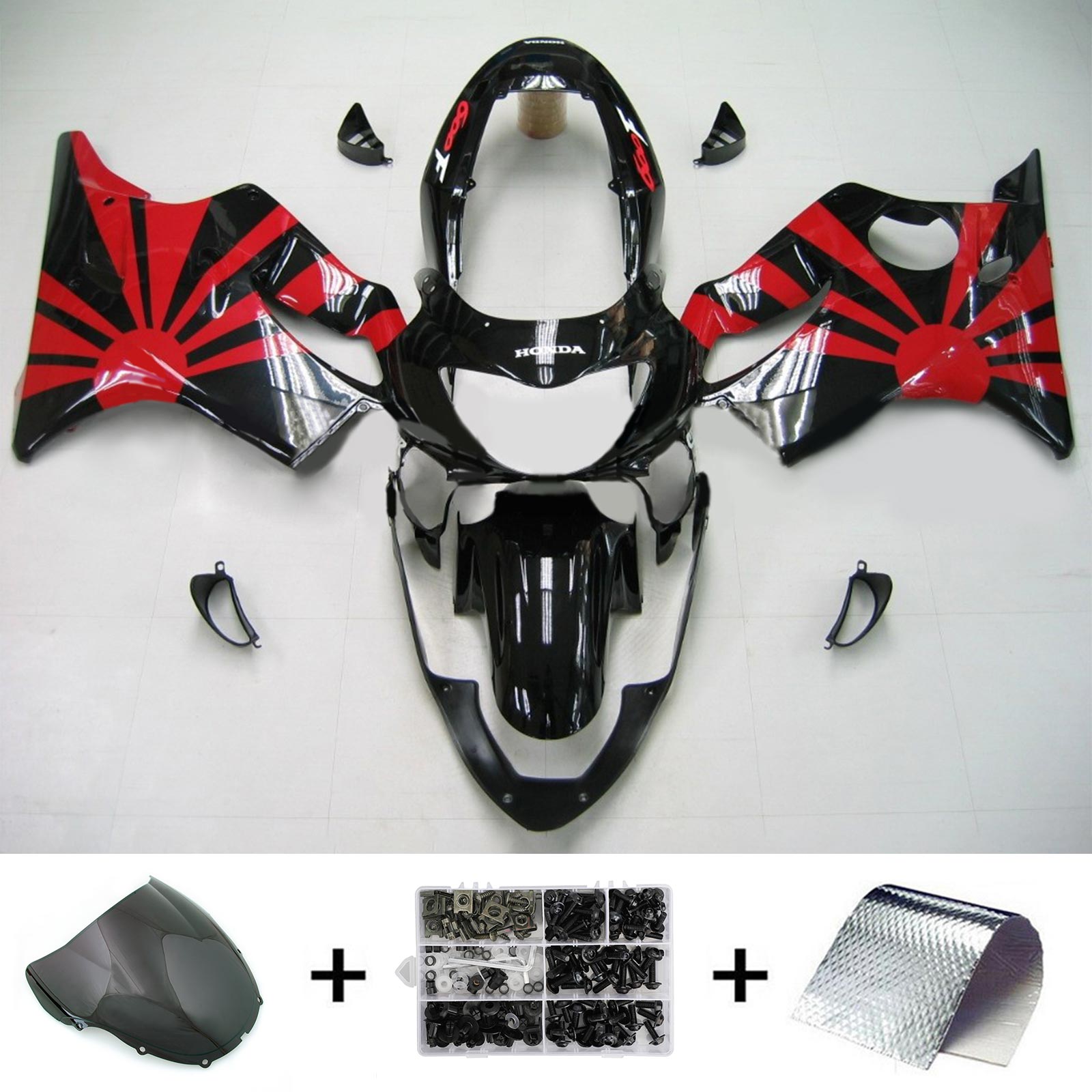 1999-2000 Honda CBR600F4 Kit de carénage injection de carrosserie en plastique Abs